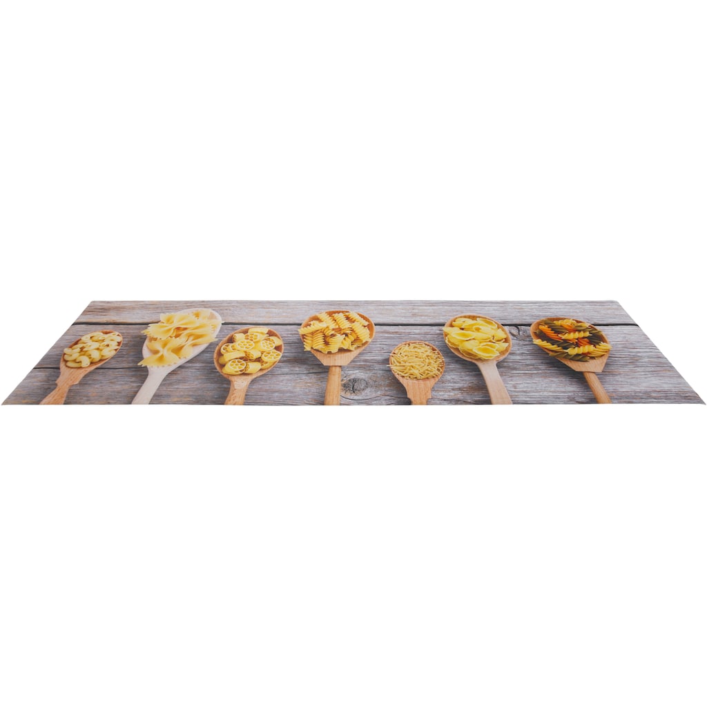 Andiamo Küchenläufer »Pasta«, rechteckig, 3 mm Höhe, Läufermatte aus Vinyl, abwischbar, rutschhemmend, Motiv Nudeln, Größe 50x150 cm, Küche