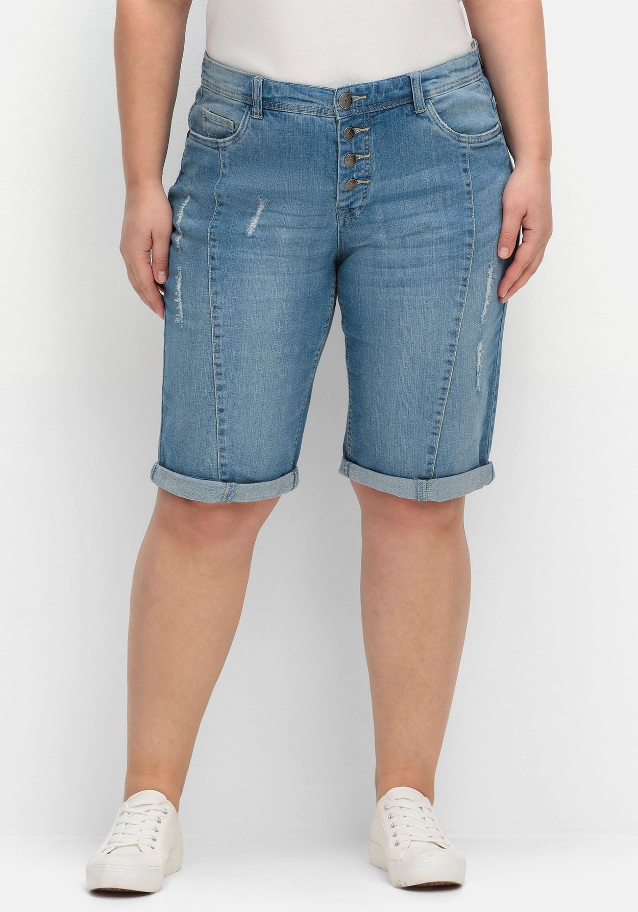 Sheego Jeansbermudas »Jeans-Bermudas mit Stretch-Anteil«