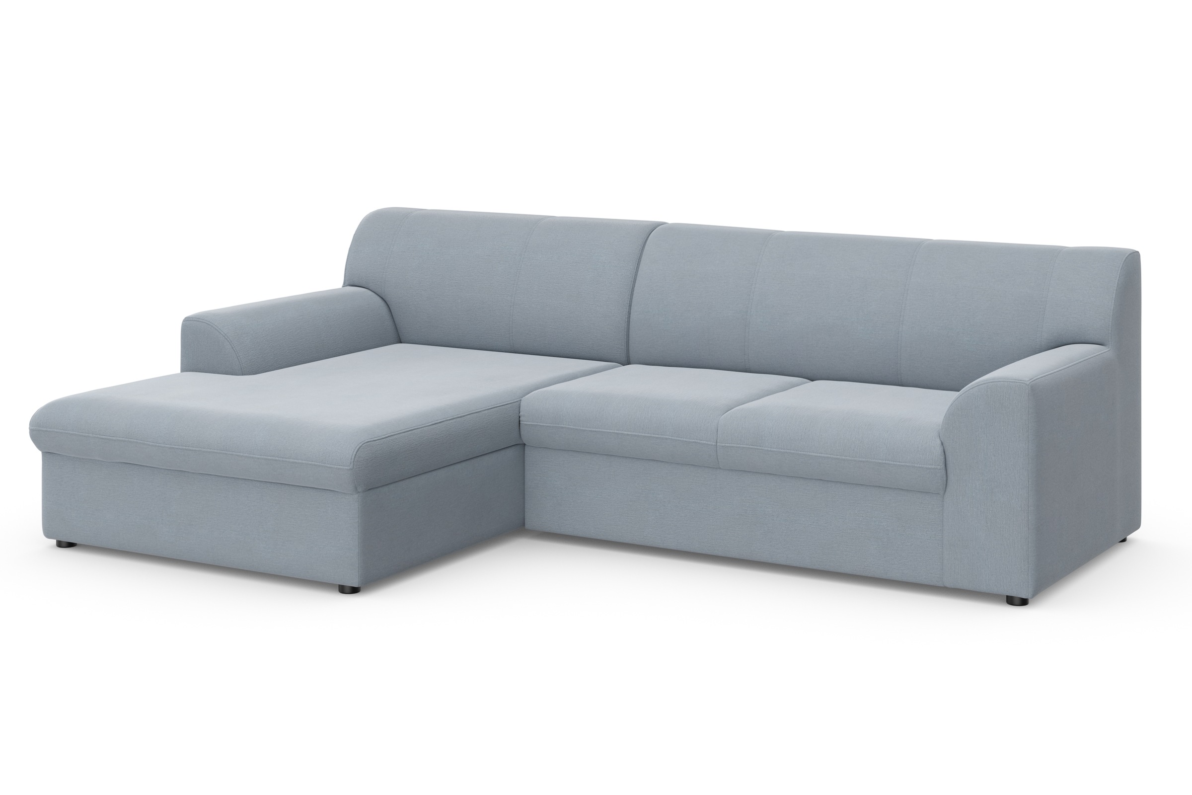 DOMO collection Ecksofa »Topper, elegant und zeitlos, kompaktes Stellmaß 245/155cm, L-Form«, mit Recamiere, wahlweise mit Schlaffunktion