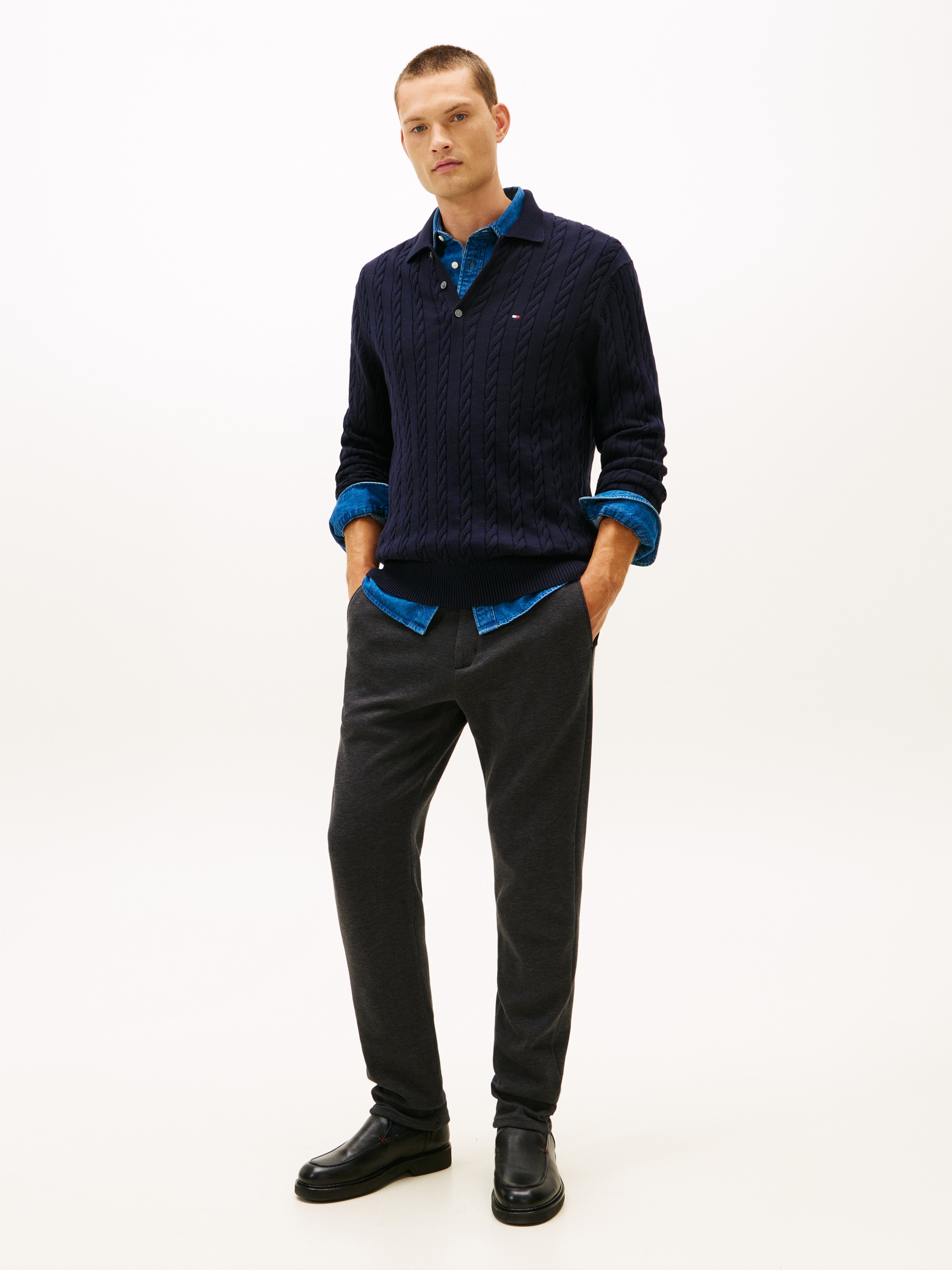 Tommy Hilfiger Stoffhose »HARLEM TWO TONE«  Pique, tapered fit