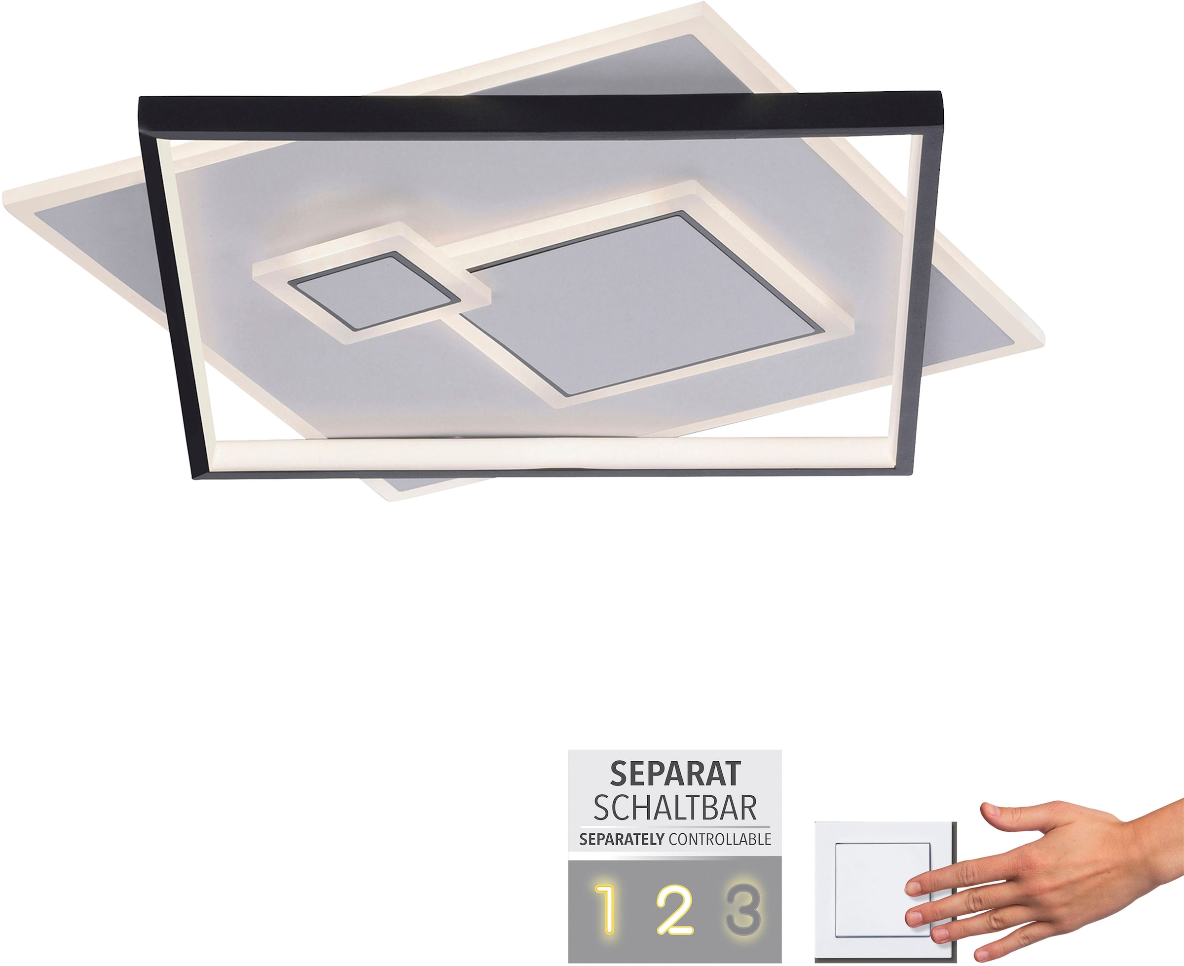 Paul Neuhaus kaufen Deckenleuchte separat »MAILAK«, online Jahren Garantie 2 XXL LED, 3 steuerbar | mit flammig-flammig, (Schalter)