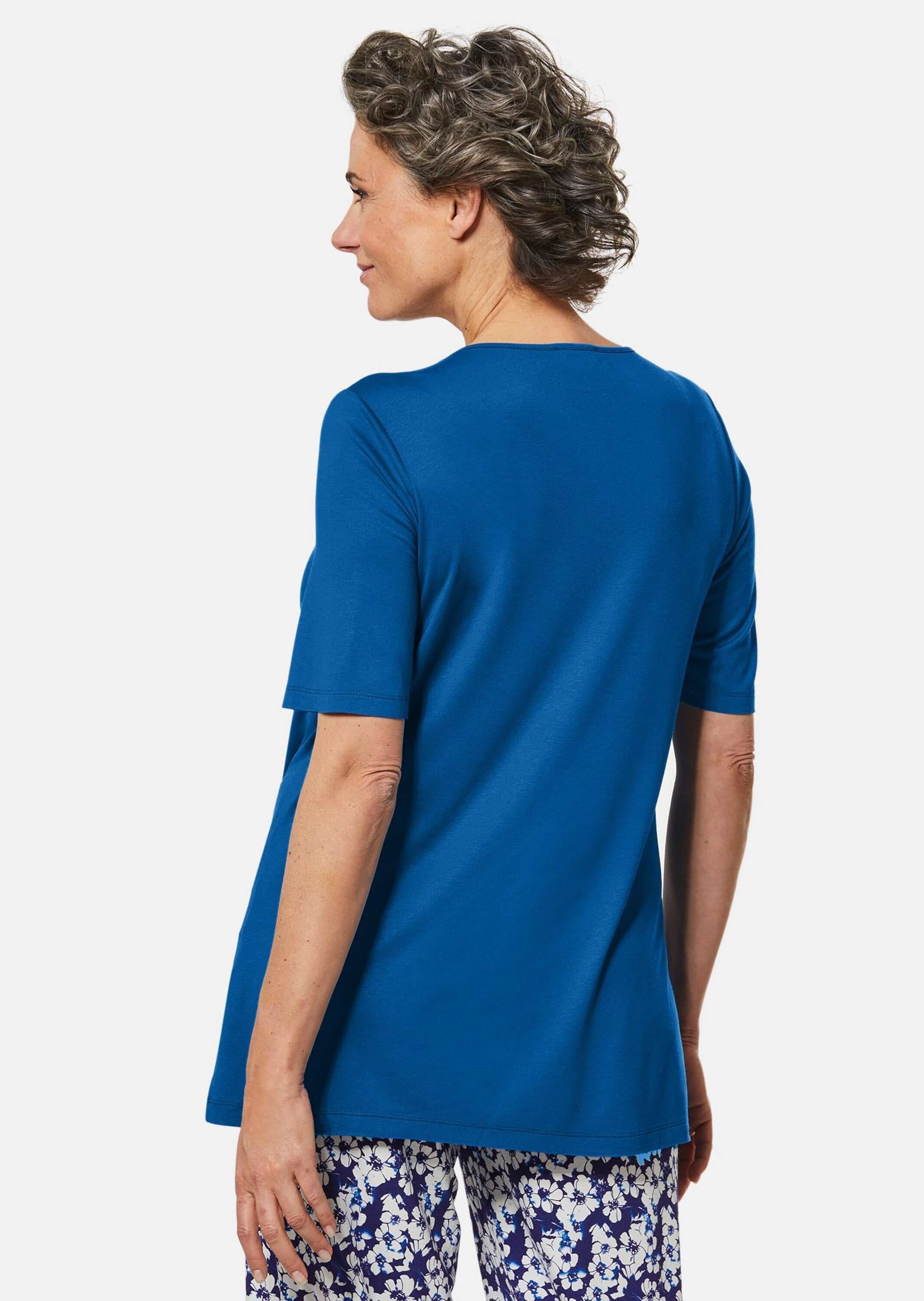 GOLDNER Langarm-Poloshirt »Shirt Zeitloses Shirt mit modernem Raffdetail«