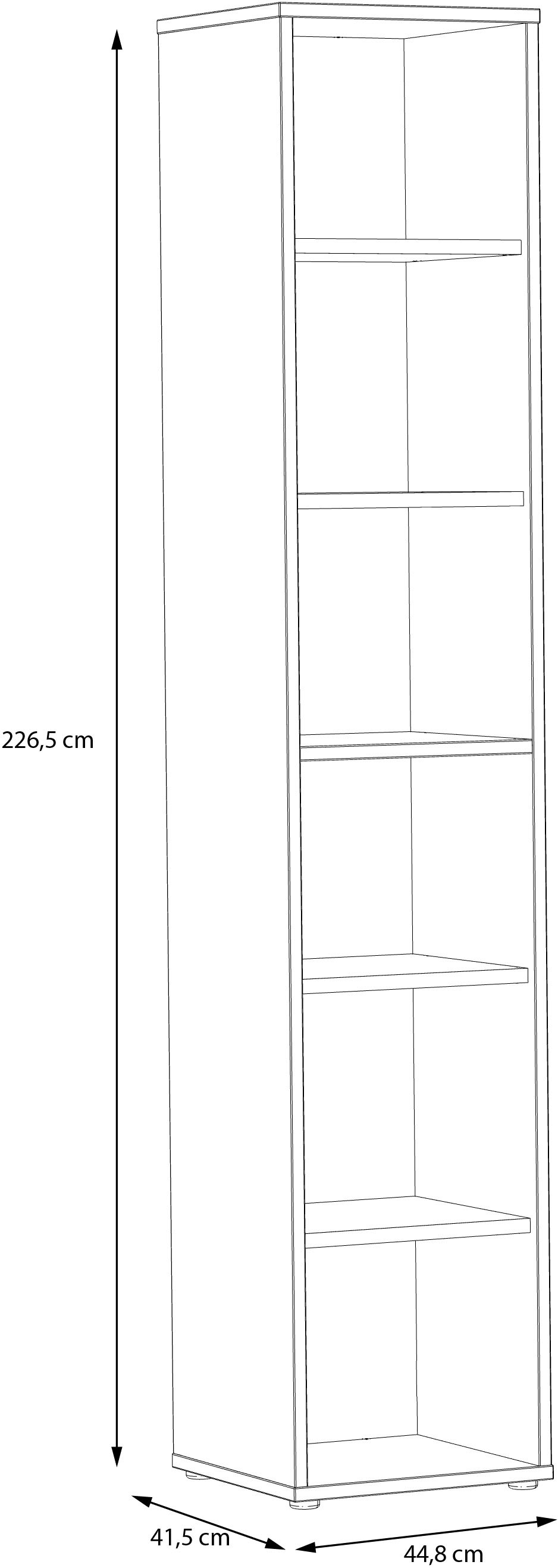 FORTE Aktenregal »Goldsboro«, mit 6 offenen Fächern, unterschiedliche Breiten, Höhe 226,5 cm