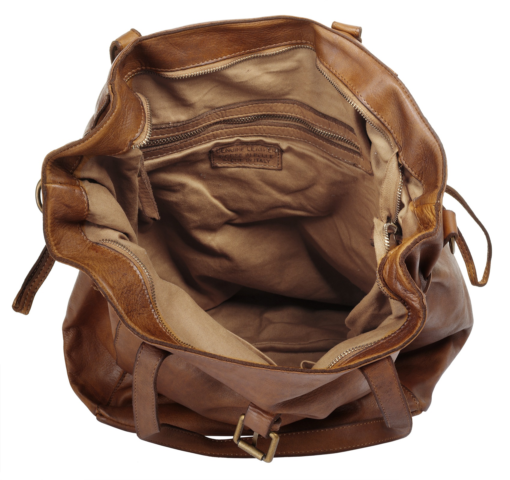 forty° Shopper, echt Leder, Made in Italy