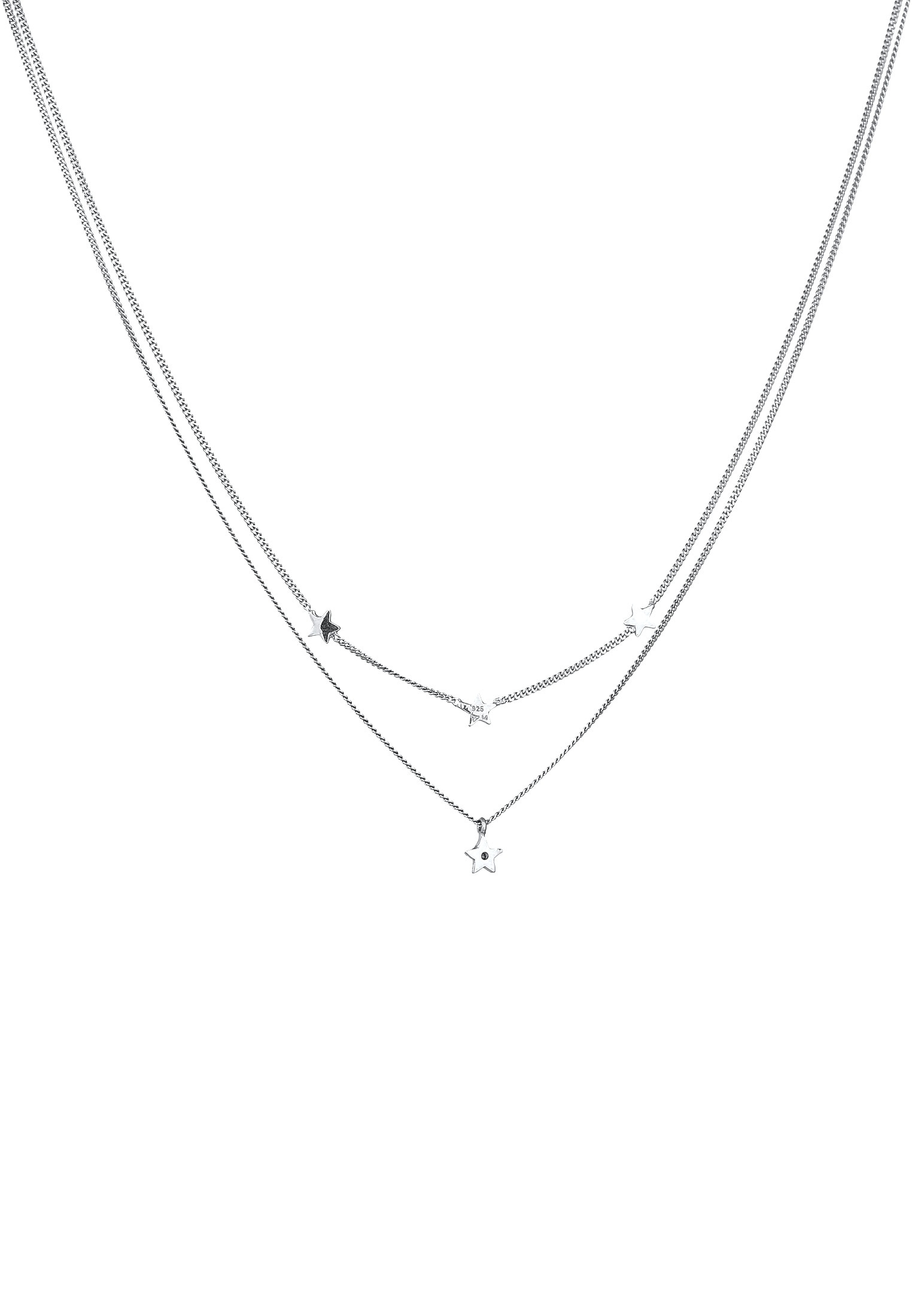 Elli Silberkette »Halskette Layer Stern Astro 925 Silber, mit Kristallen von Swarovski®«