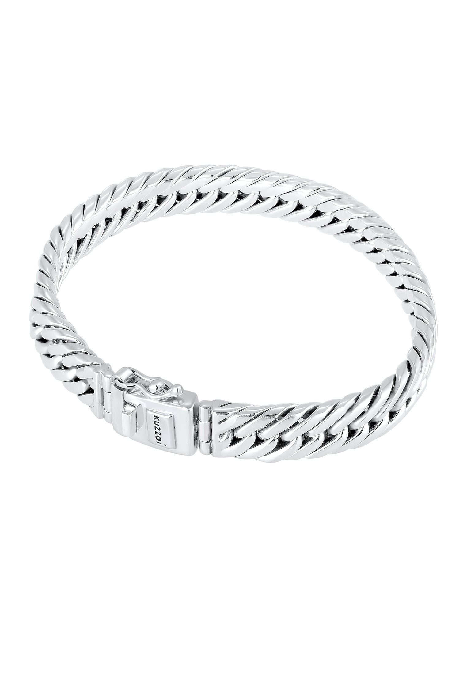 Kuzzoi Armkette »Armband Panzerarmband Kastenverschluss Unisex 925 Silber«