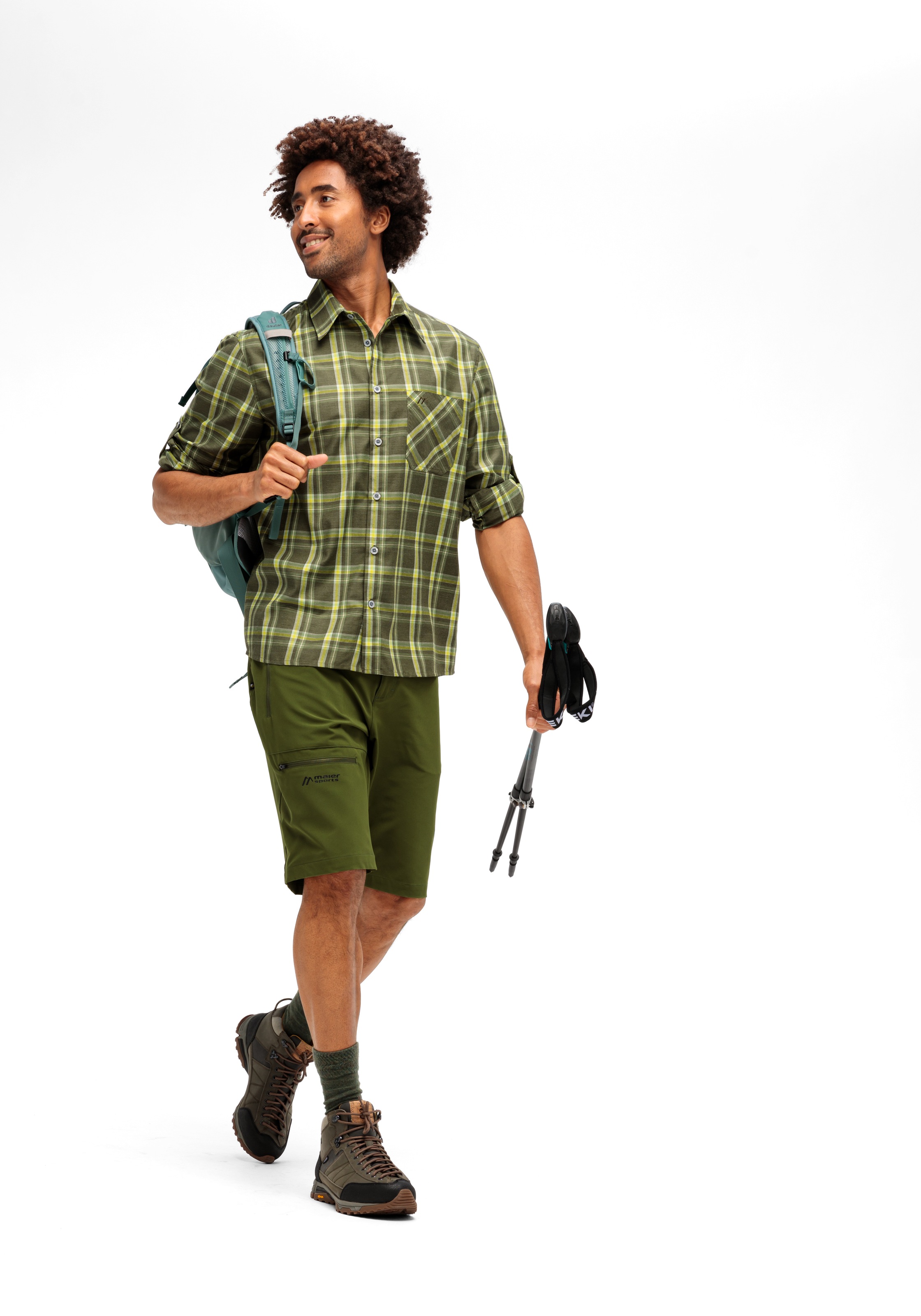 Maier Sports Funktionshemd »Claas«, Herren Hemd, langarm Karohemd für Outdoor und Freizeit