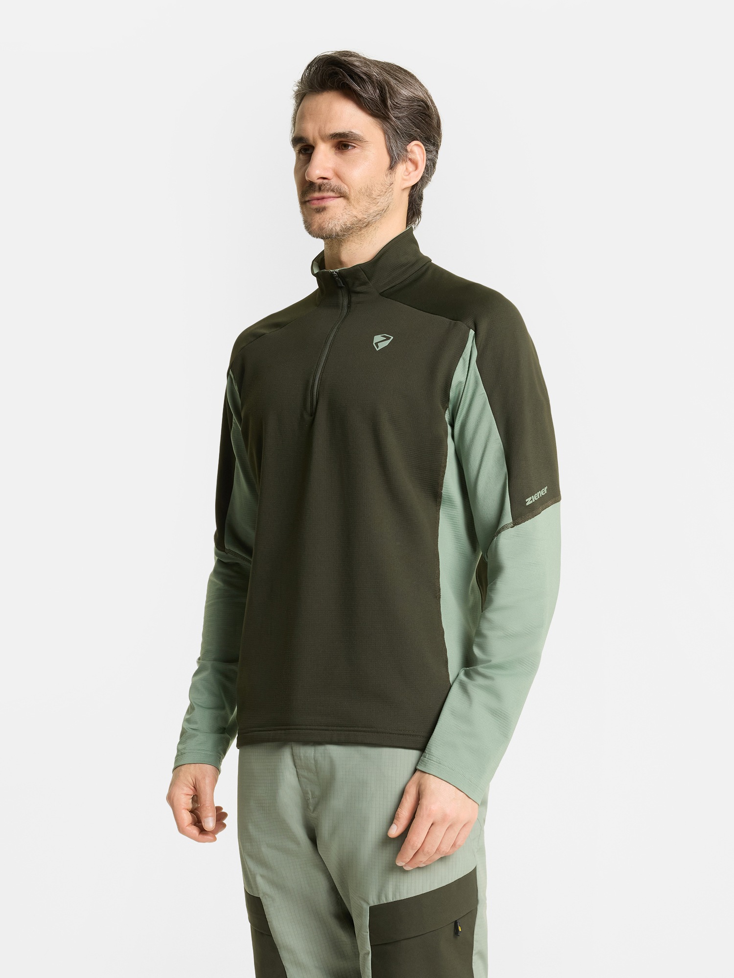 Ziener Sweatshirt »JIROTO-Z HERREN«, Elastisch, halber Front-Reißverschluss

