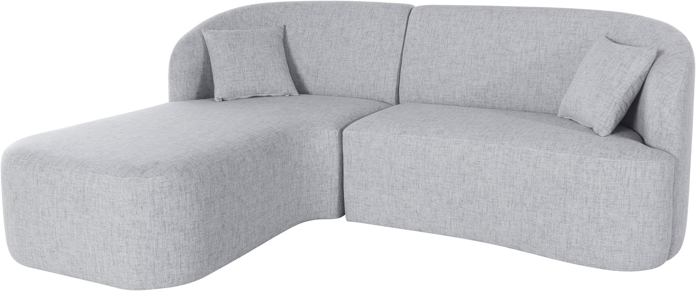 LeGer Home by Lena Gercke Ecksofa »Dilara L-Form«, gerundete Rückenlehne und Front, in 3 Bezugsqualitäten