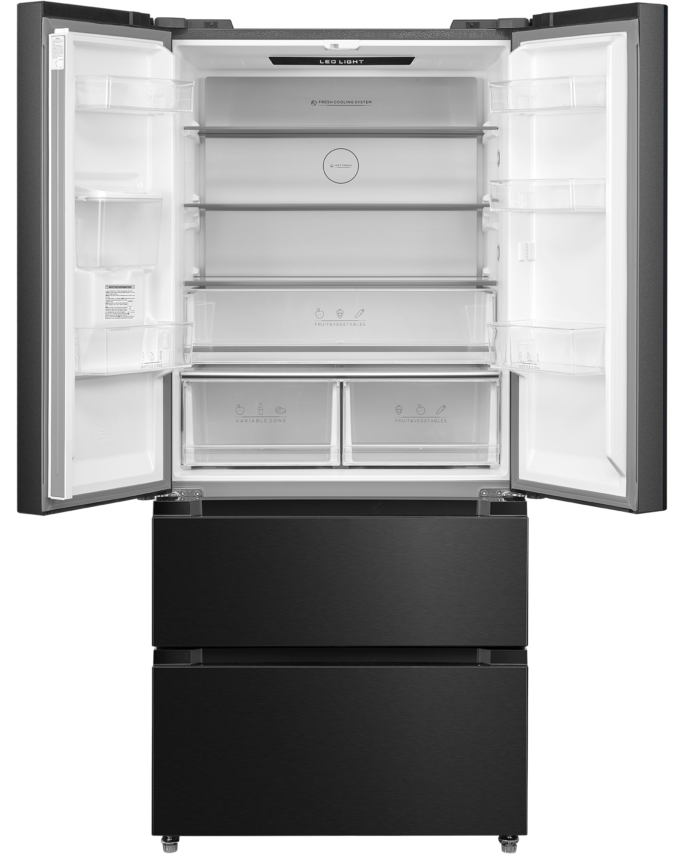 Hanseatic French Door »HFD18983CWDBI«, Wasserspender mit Wassertank