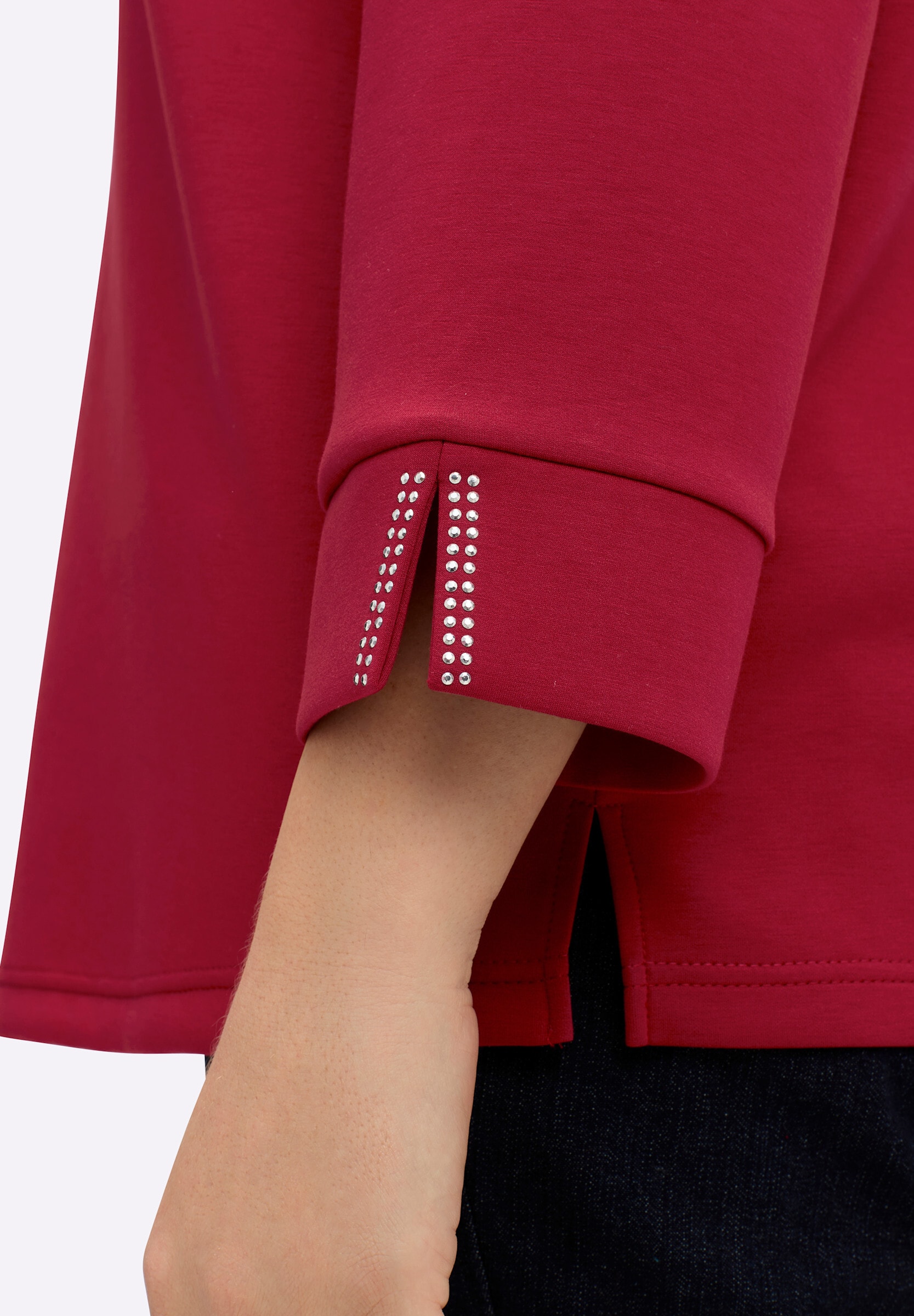 Sheego Sweatshirt »Sweatshirt Sweatshirt mit Glitzerdetails«
