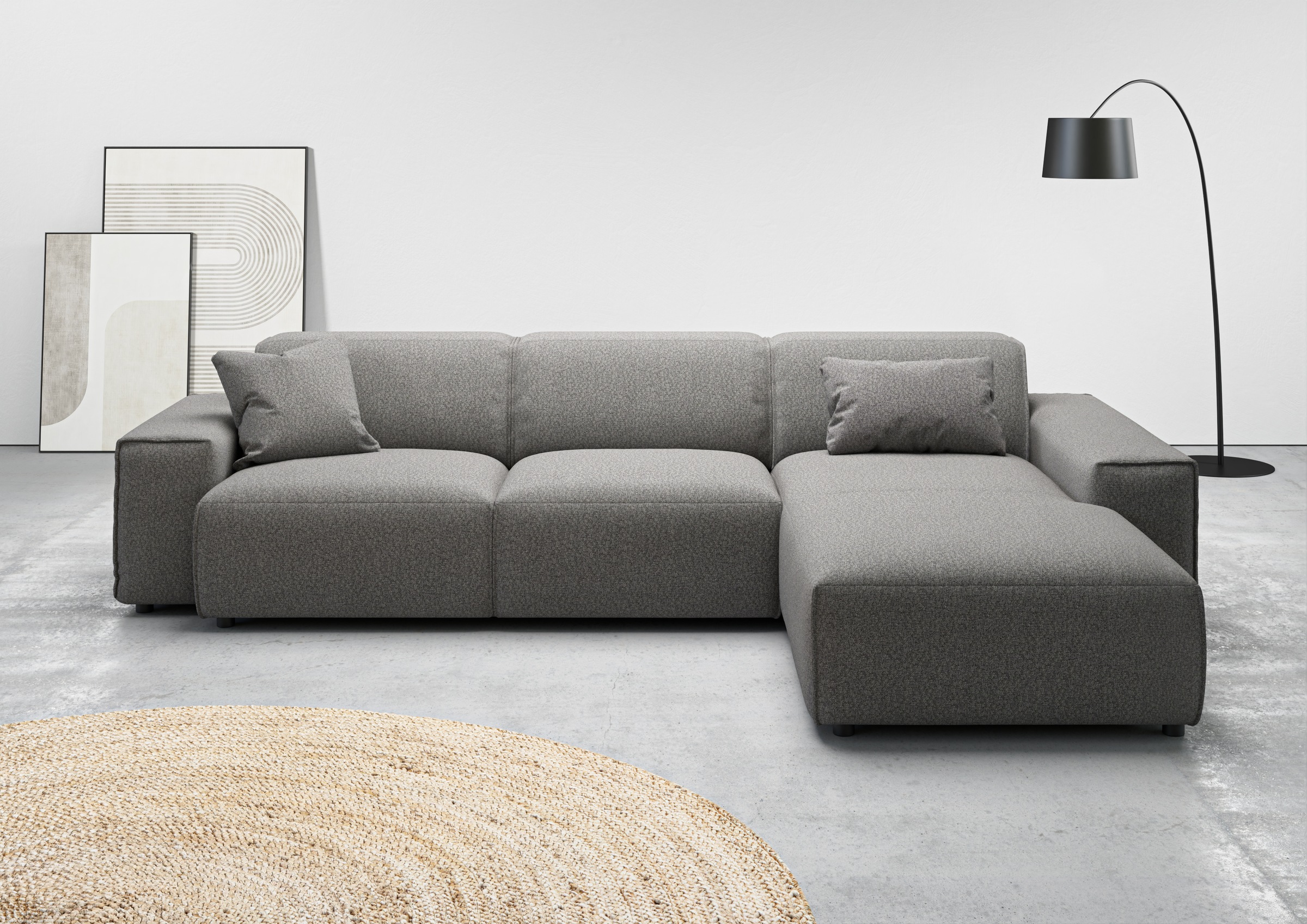 andas Ecksofa »Glimminge auch in Breitcord, Feincord, Bouclé + Easy care-Bezug«, L-Form, Breite 294, Zierkissen