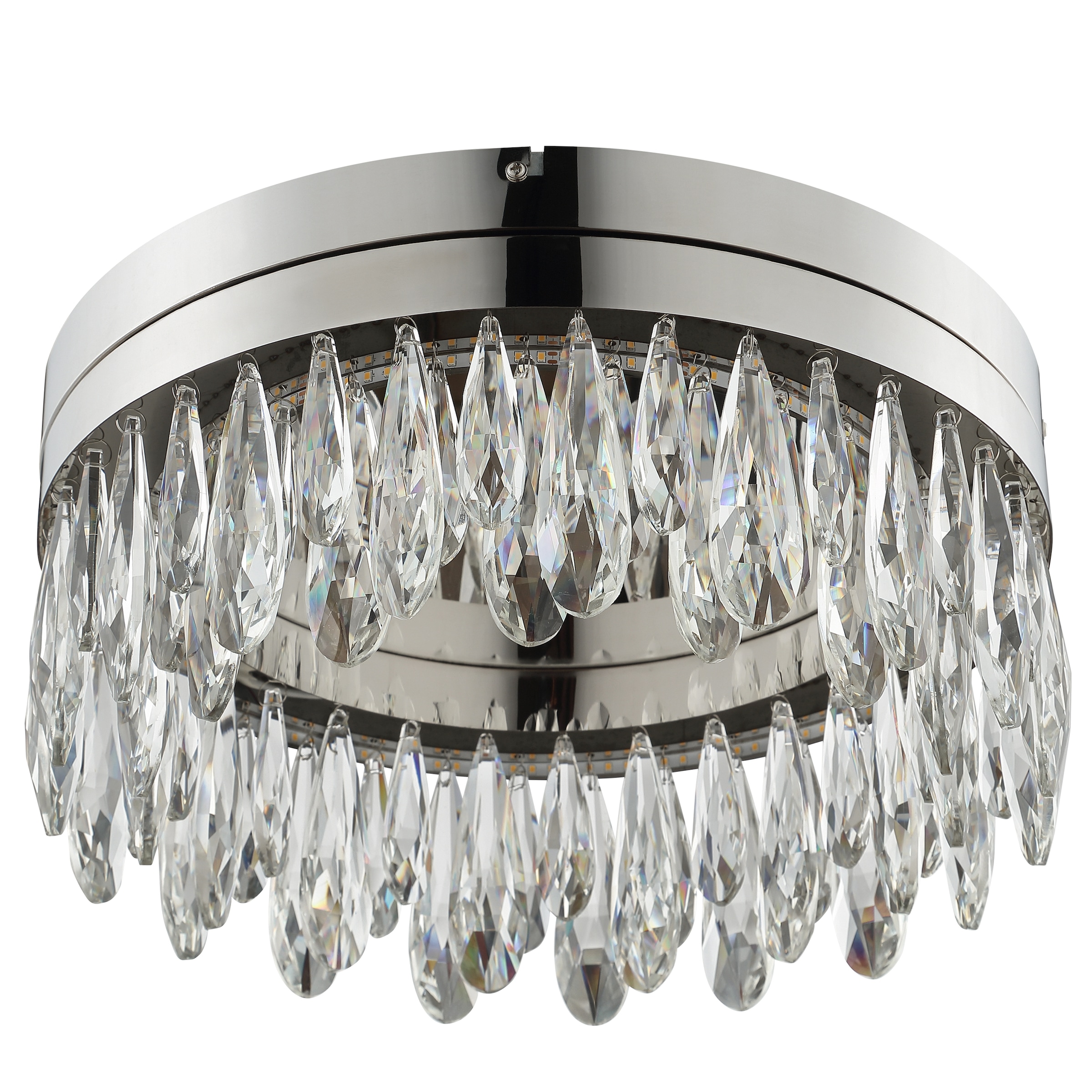 lumiCouture LED Deckenleuchte »Celestia« LED-Modul 1 Stk. Warmweiß Ø 40 cm, 3300 lm, 2700 K, K9- Kristalle, Memoryfunktion