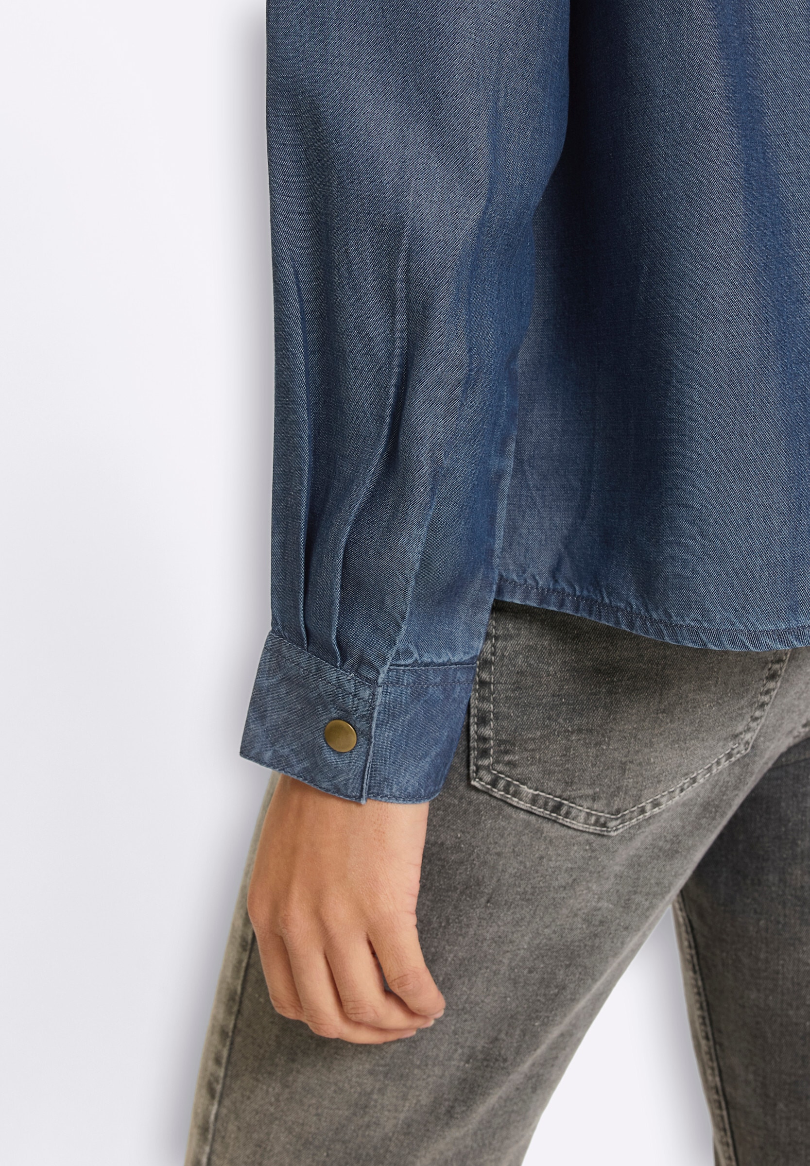 heine Hemdbluse »Hemdbluse Langarm-Bluse in Denim-Optik«