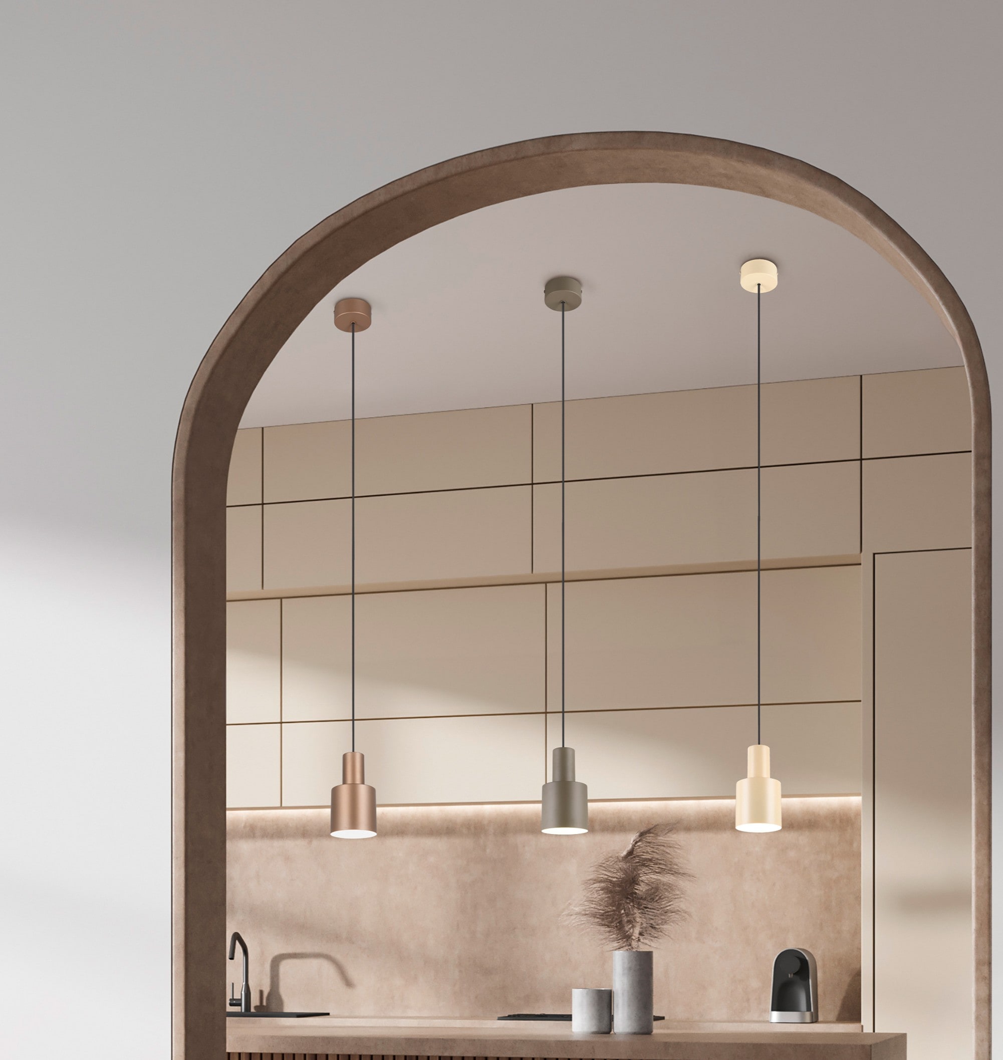 TRIO Leuchten Pendelleuchte »AGUDO, Hängelampe 1-flammig, exkl 1xE27 max 10W, höhenverstellbar« E27 1 Stk. warmweiß - kaltweiß Hängelampe Ø 12cm, bis max 150cm Abhängung, Küche Esszimmer Wohnzimmer