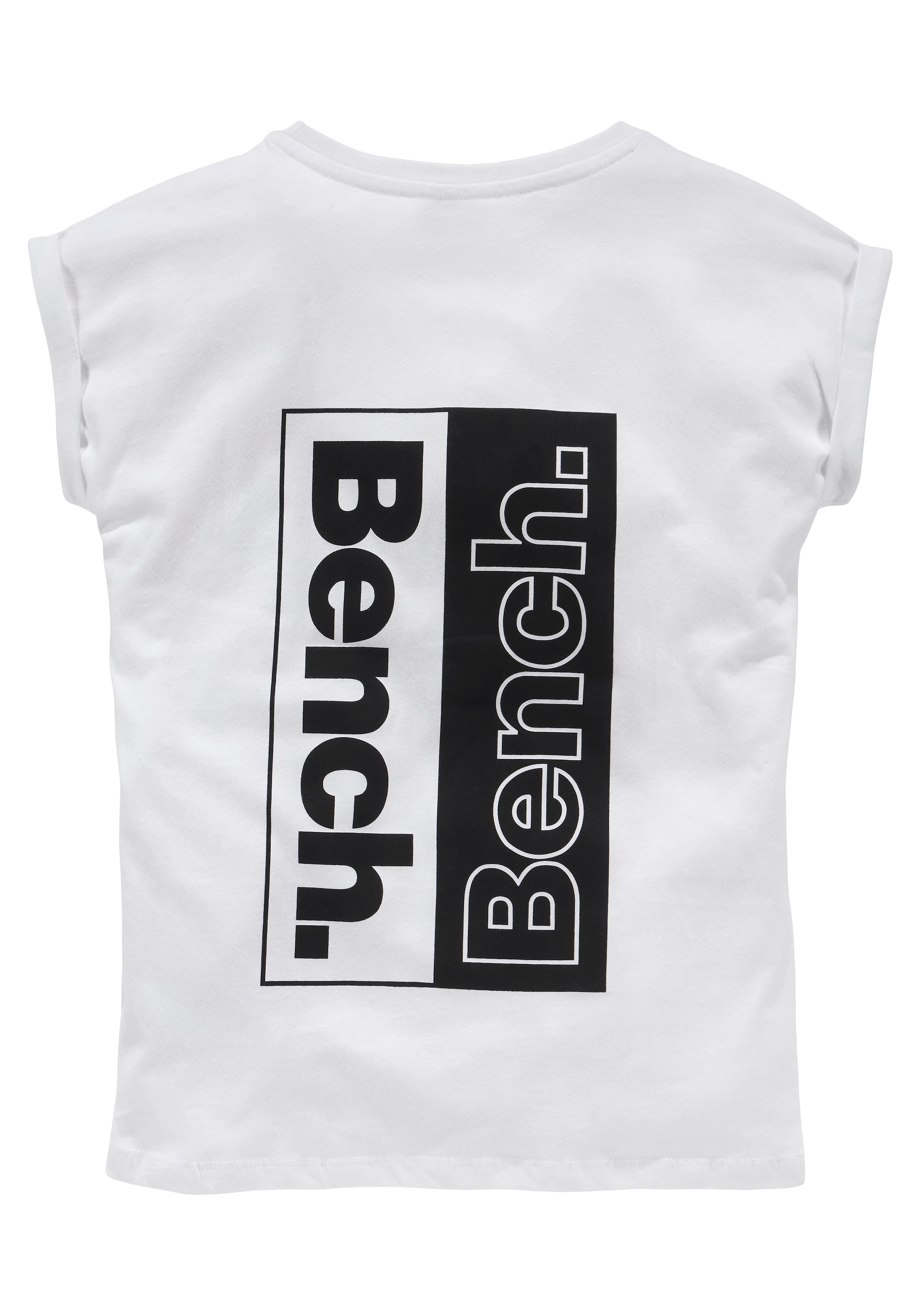 Bench. T-Shirt, bei mit Logo Rückendruck ♕