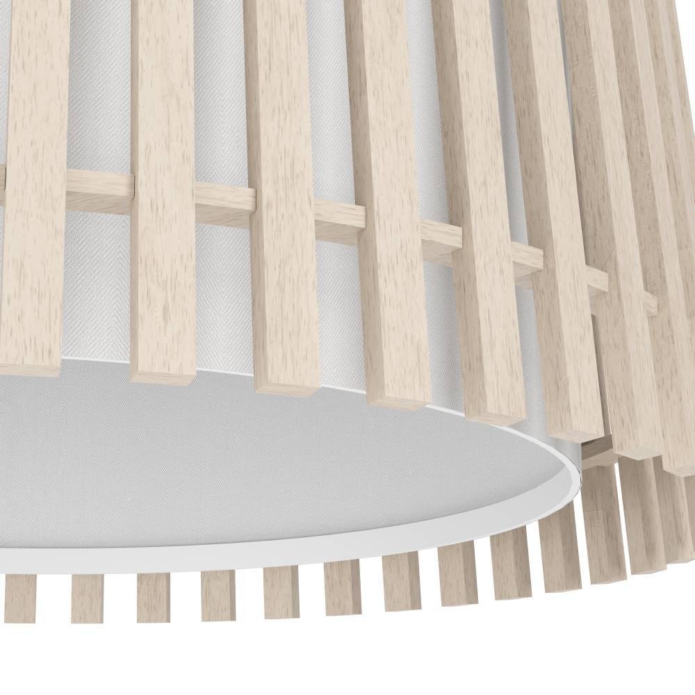 EGLO Deckenleuchte »FATTORIA« E27 1 Stk. Deckenleuchte, Holz, Textil in weiß, Lampe Decke, E27 Fassung, Ø 38 cm