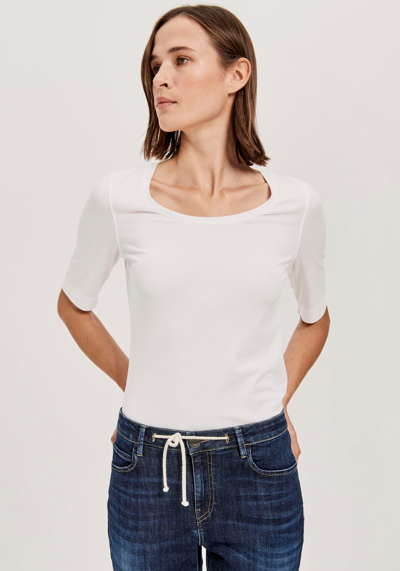 OPUS Rundhalsshirt »Sanika«, in cleaner Basic-Form kaufen