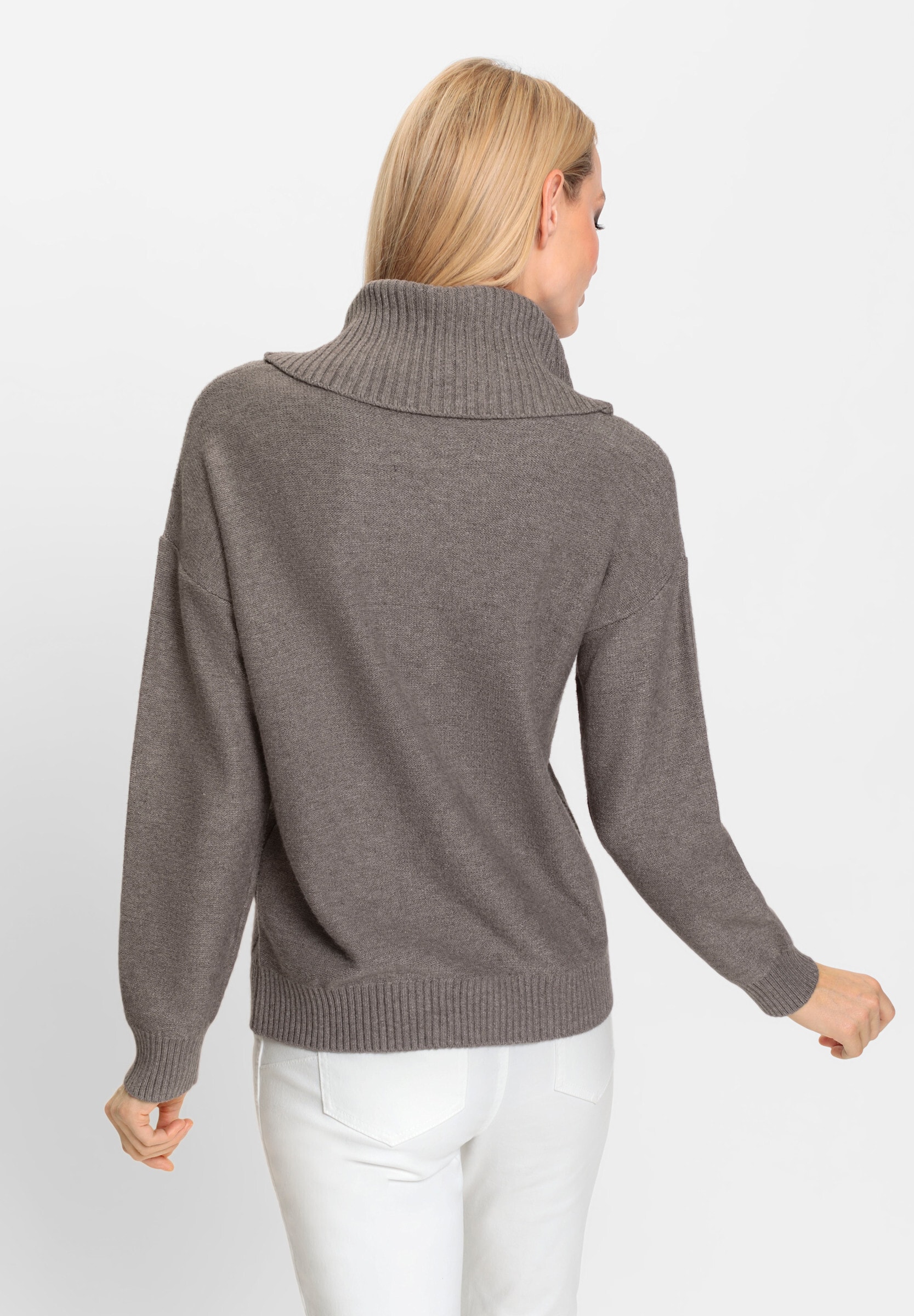 heine Strickpullover »Pullover Rollkragenpullover mit Zopfmuster«