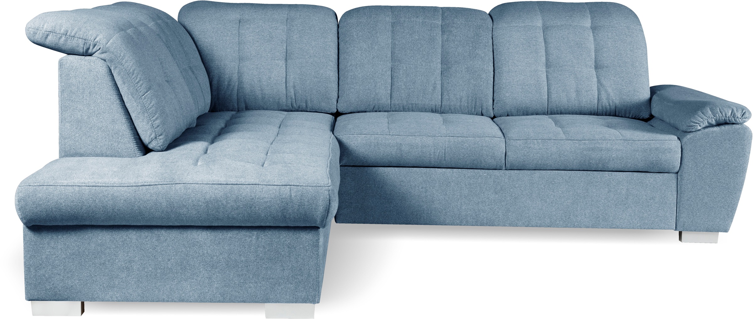 WERK2 Ecksofa »Brindisi, bequem und komfortabel, L-Form«, mit verstellbaren Kopfteilen, Bettfunktion & Bettkasten