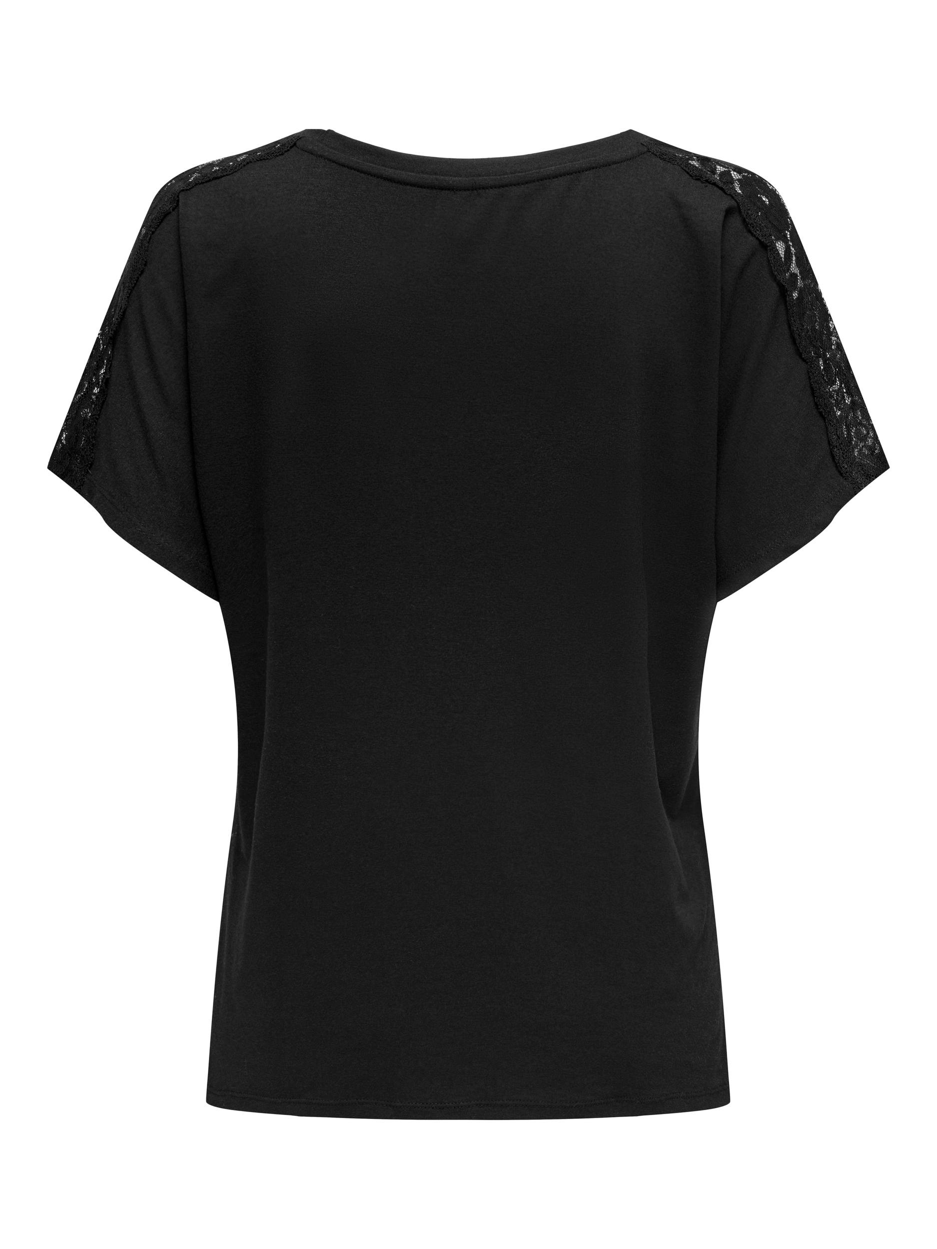 ONLY V-Shirt »ONLMOSTER S/S V-NECK LACE TOP JRS«