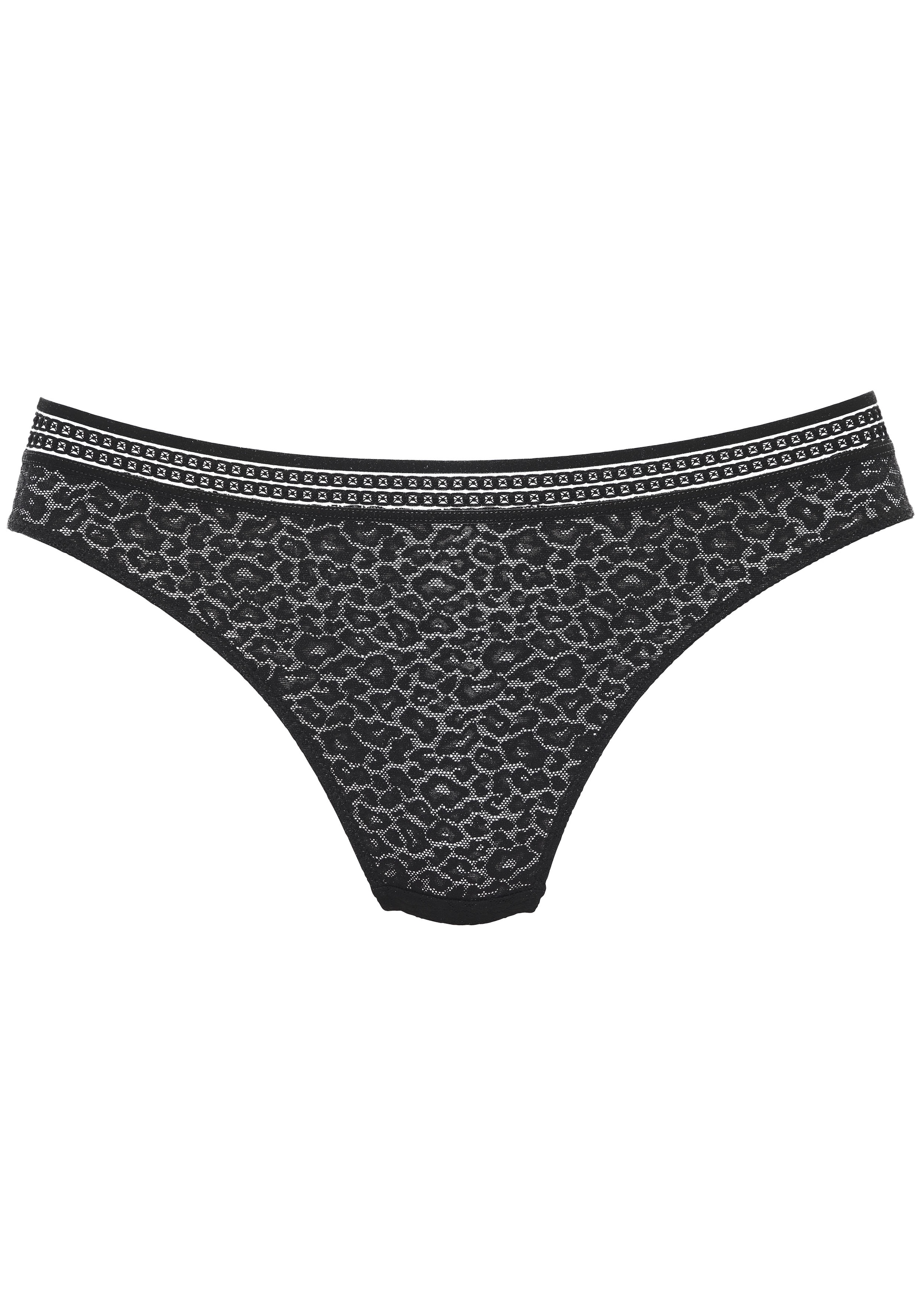 LASCANA String »Freya« aus Spitze in Leo-Optik mit modischem Bund, sexy Dessous