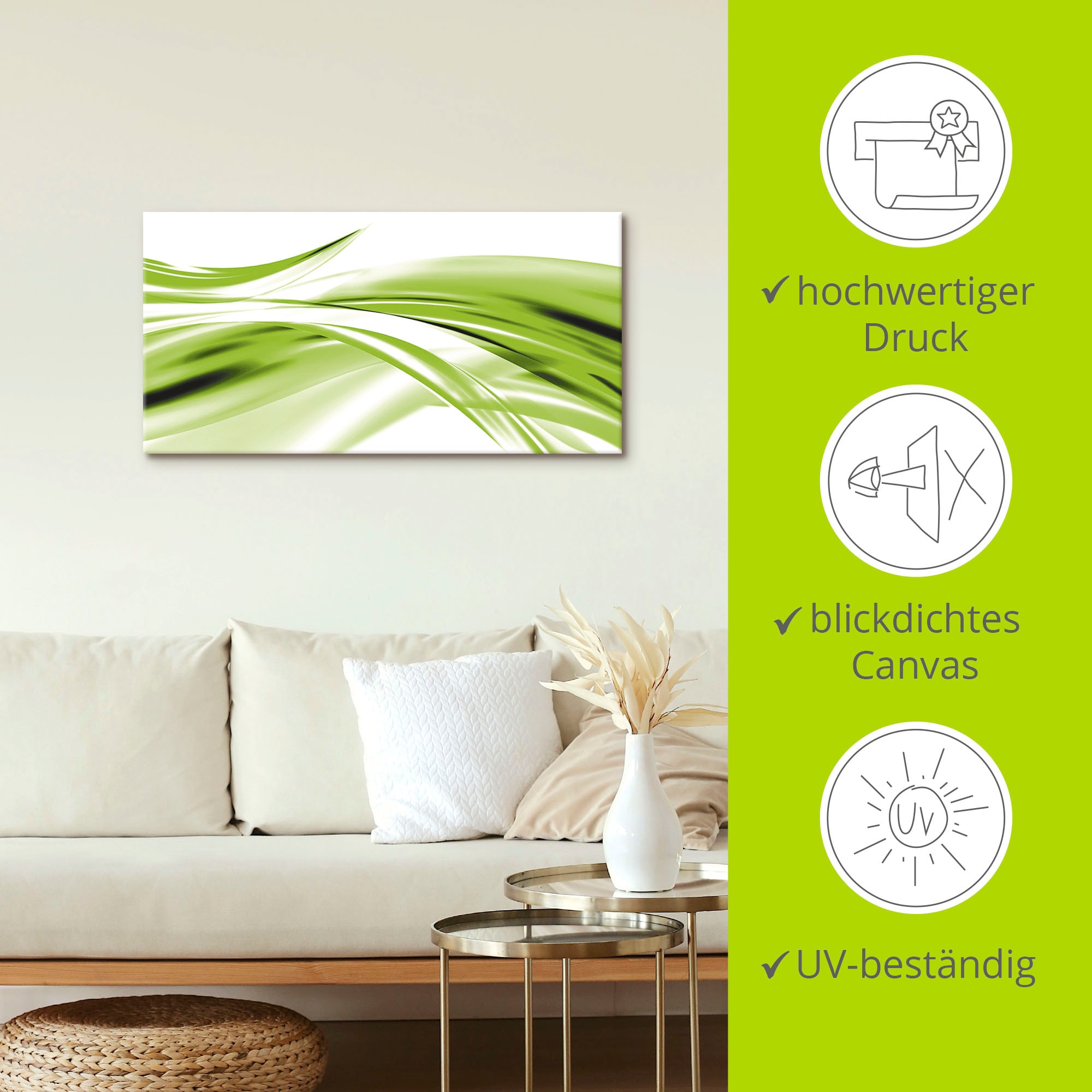 Artland Leinwandbild »Schöne Welle - Abstrakt« Gegenstandslos 1 Stk. tlg. auf Holzrahmen gespannt