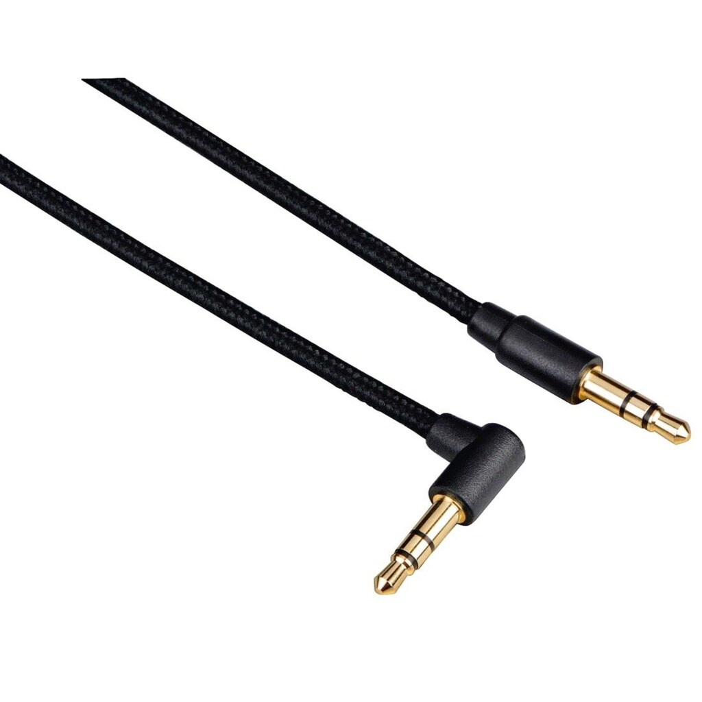 Hama Audio-Kabel »Verbindungskabel, 3,5-mm-Klinken-Stecker, 1,0 m, Schwarz Klinkenkabel«, 3,5-mm-Klinke, 100 cm