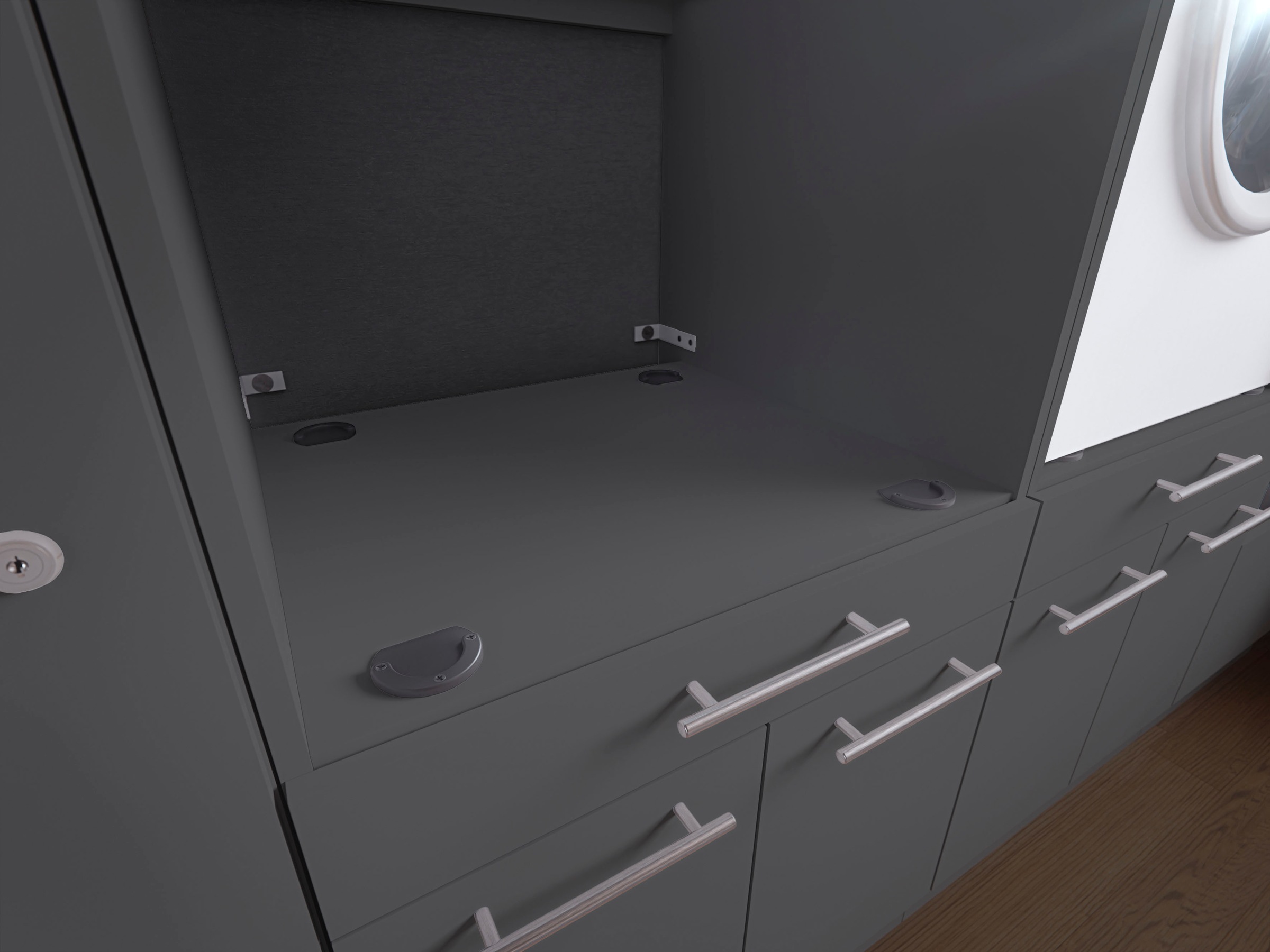 Laundreezy »Laundreezy, 9-tlg. Mehrzweckschrank-Set B/H/T 253/238/68 cm« 9 Stk. tlg.