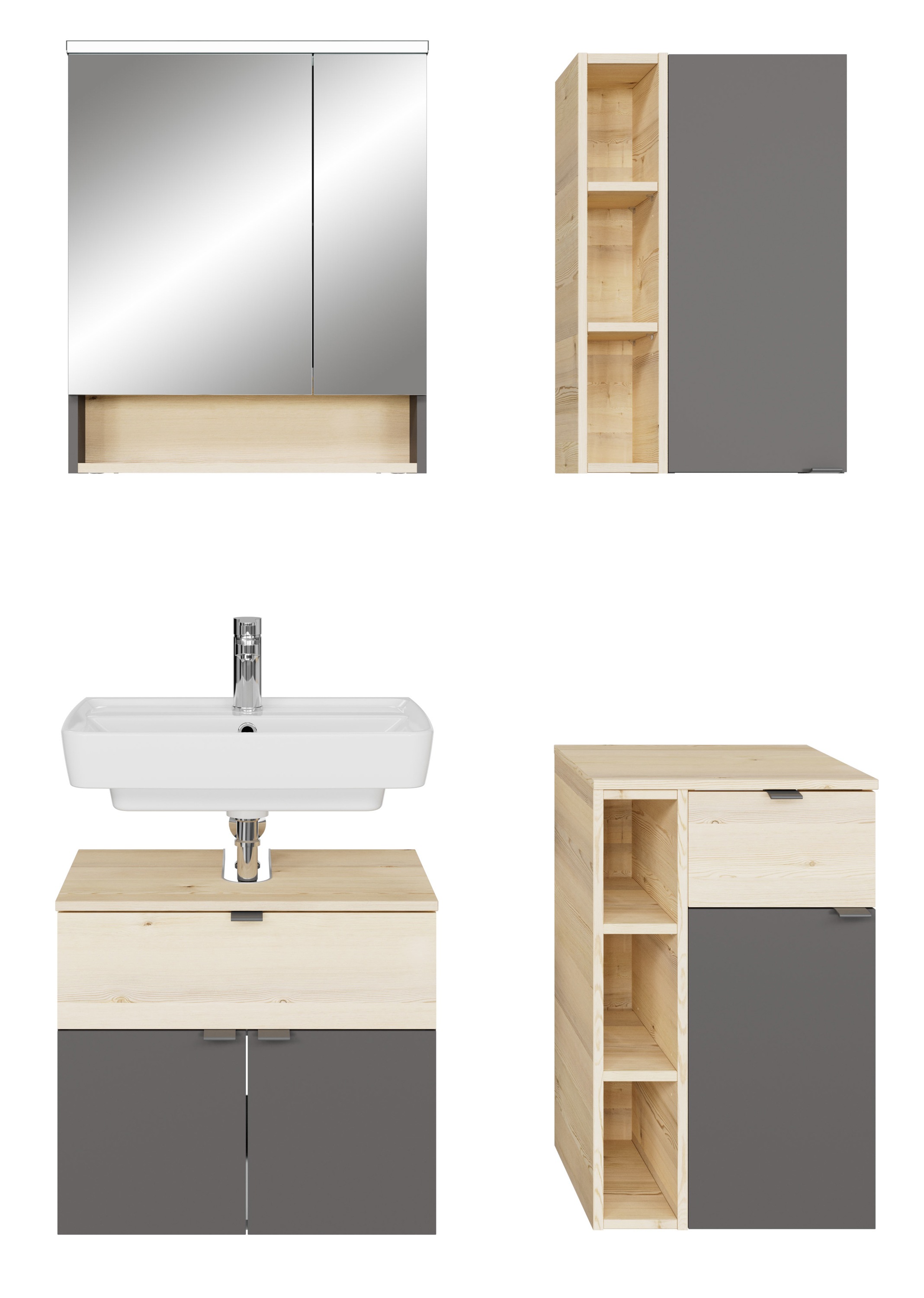 Saphir Badmöbel-Set »Quickset 394« Komplett-Set, 4 Stk. tlg.