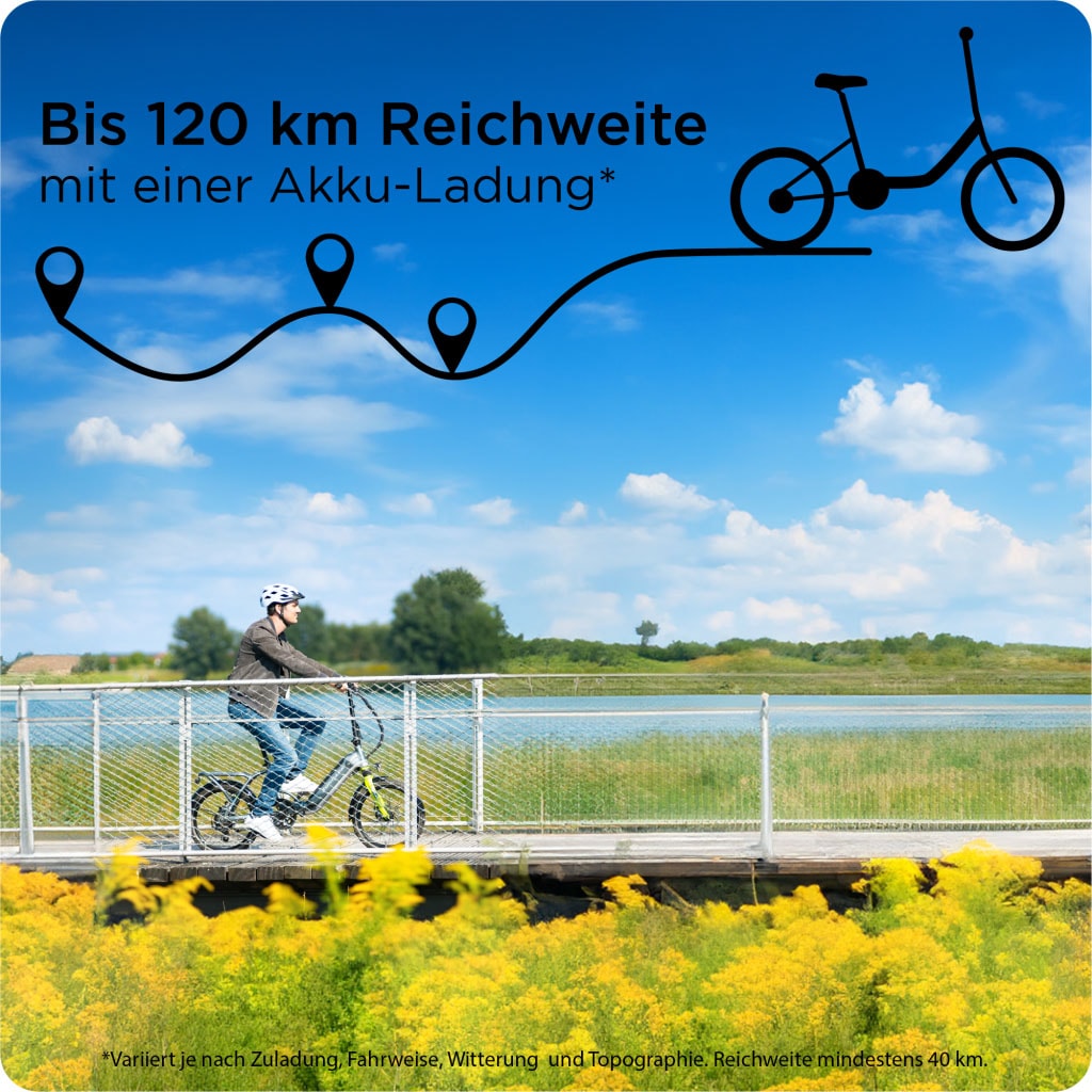 Zündapp E-Bike »X100«, 9 Gang, Shimano, Sora, Mittelmotor 250 W, Pedelec, Elektrofahrrad für Damen u. Herren