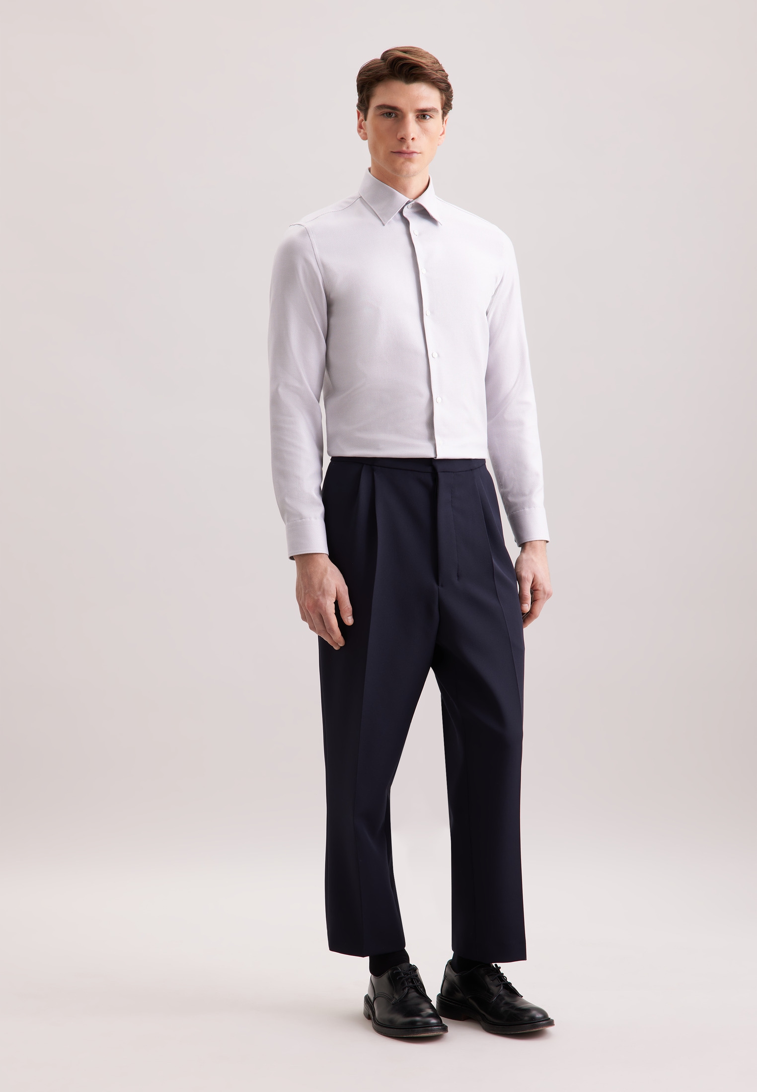 seidensticker Businesshemd »Schwarze Rose« Slim 1/1 Covered-Button-Down-Kragen Struktur