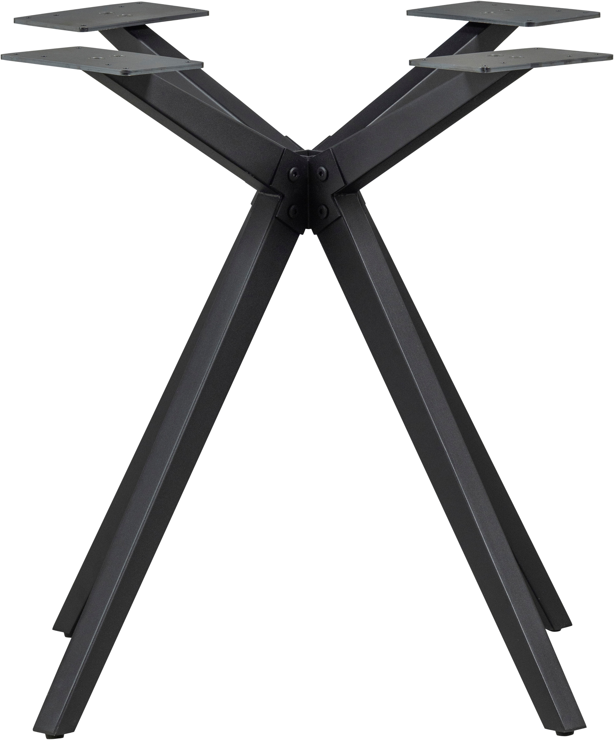 WOOOD Tischbein »Tablo Holland aus Metall mit Pulverbeschichtung Ø 80 x H 72 cm« Kreuzgestell Ø 3,5 cm, Tragkraft 120 kg, einfach zu montieren