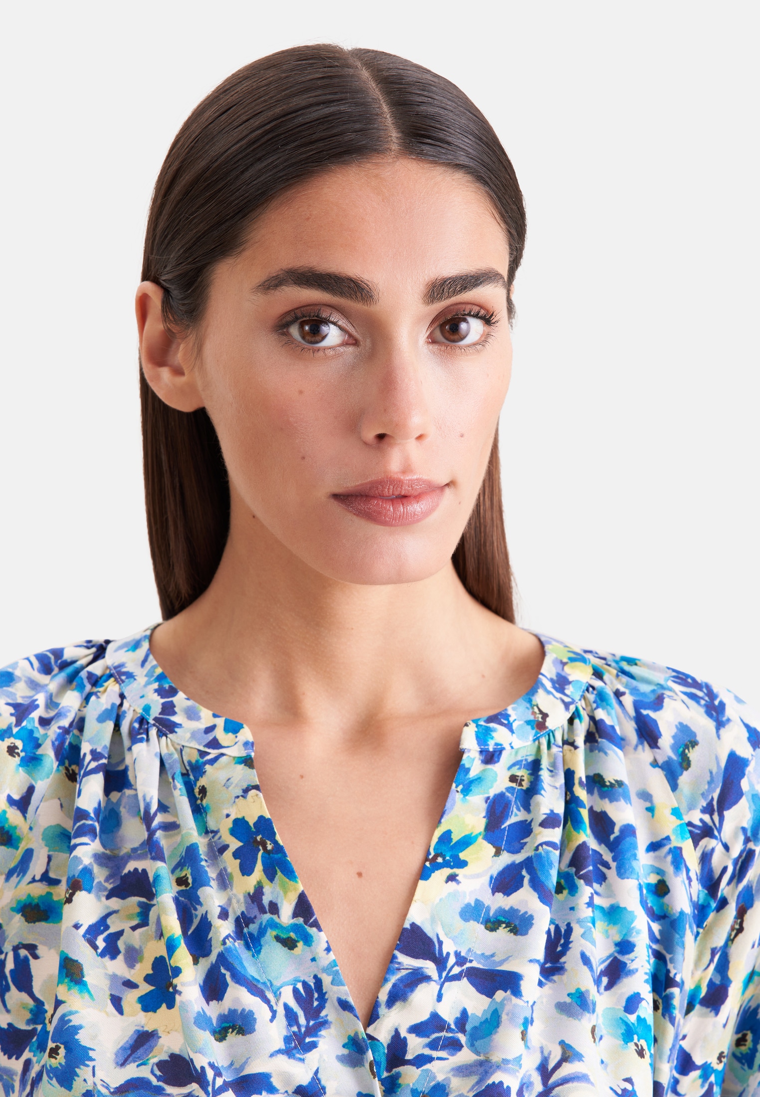seidensticker Sommerkleid 3/4 V-Neck Druck