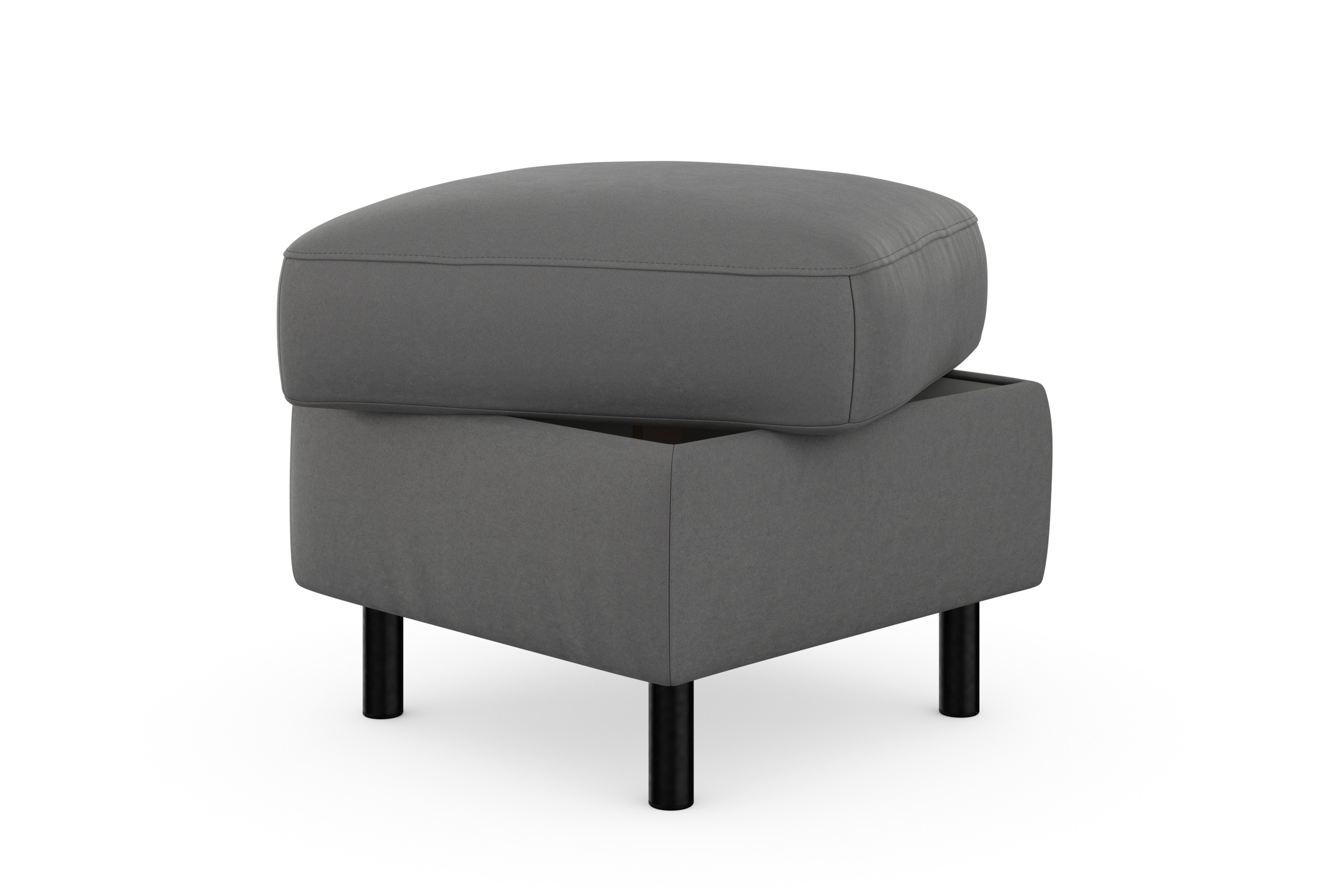 sit&more Stauraumhocker »Sinatra«, Sitzfläche ist abnehmbar, mattschwarze Metallfüße