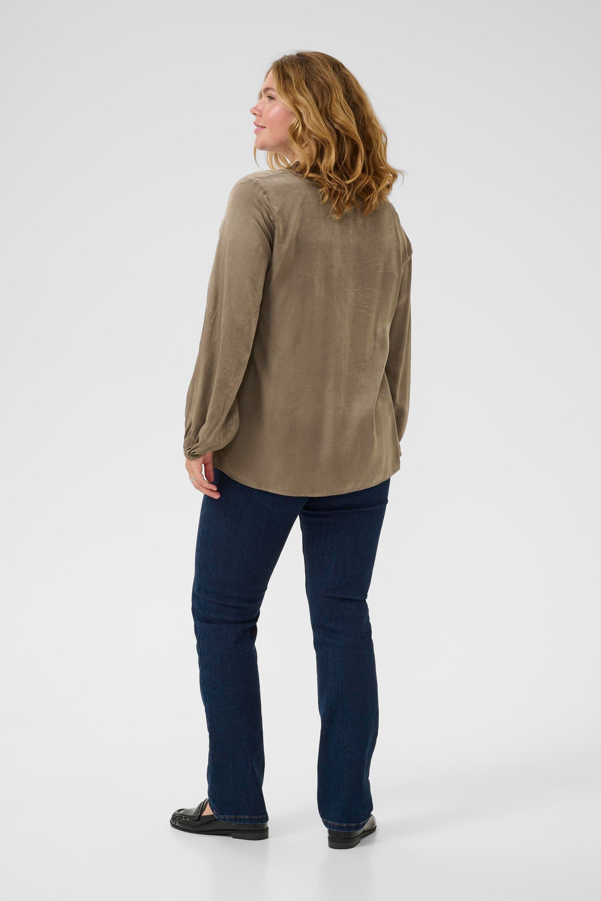 KAFFE Curve Langarmbluse »Langarm-Bluse KCmilia«