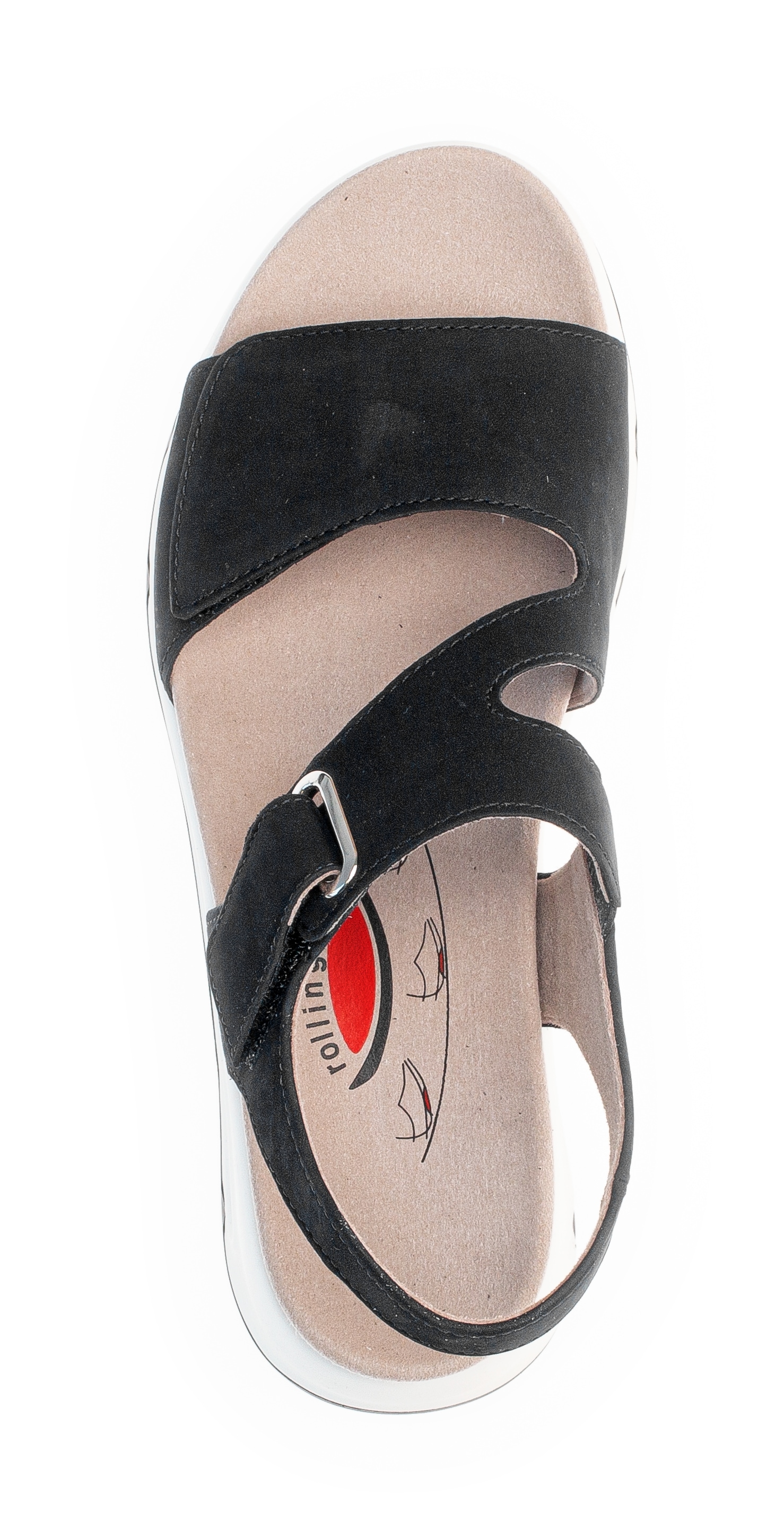 rollingsoft Sandalette  Keilabsatz, Rimechensandale mit Klettverschlüssen, G-Weite
