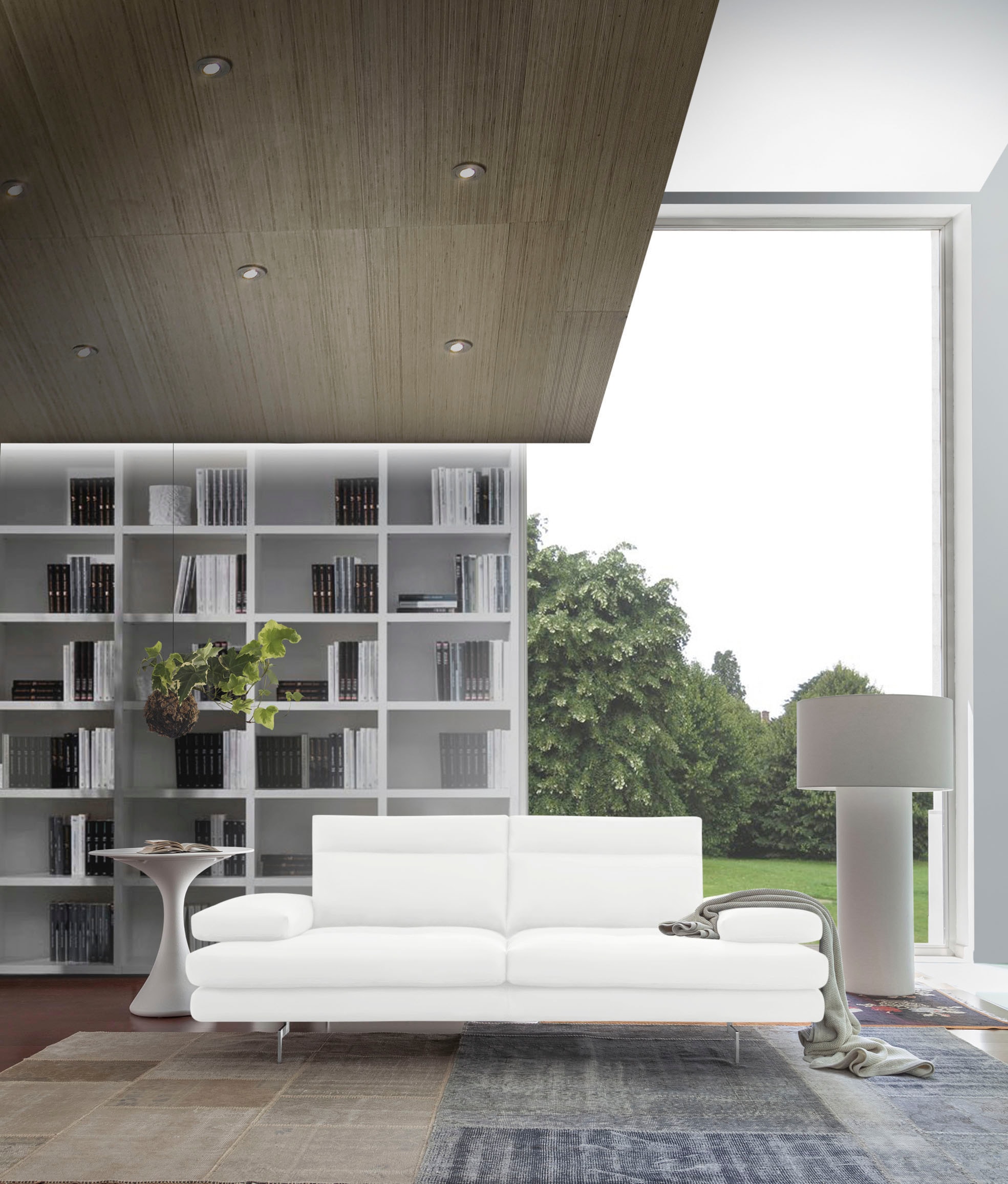 CALIA ITALIA 3,5-Sitzer »Toby Wing, italienisches Designsofa mit erstklassigem Sitzkomfort«, inklusive Sitztiefenverstellung, Füße in Chrom glänzend