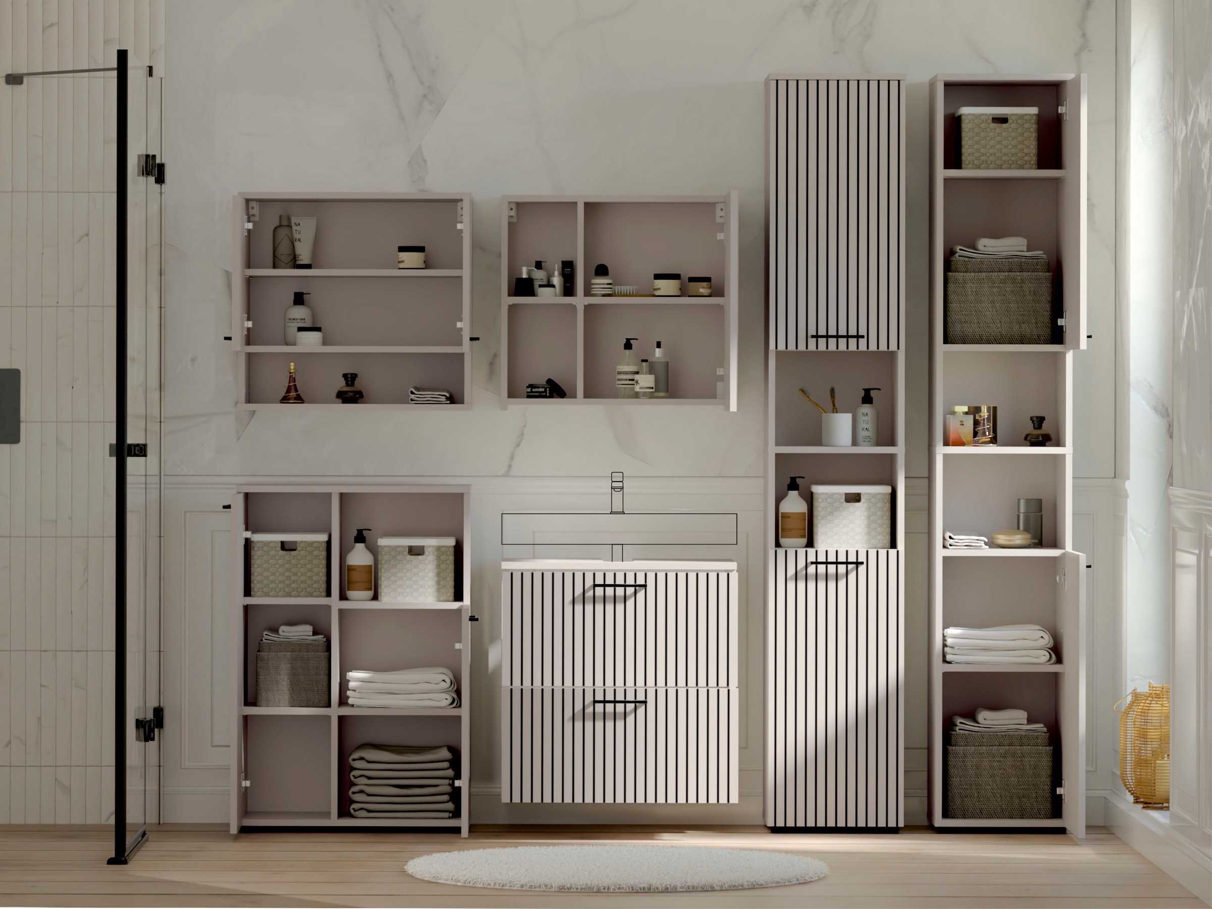 RESPEKTA Badezimmer-Set »Tilda« 6 Stk. tlg.