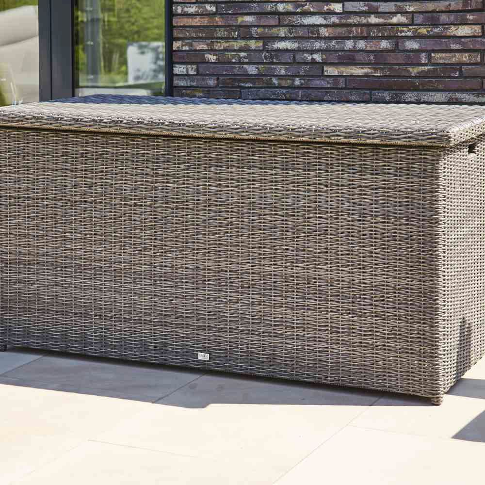 Siena Garden Kissenbox »Corido«, BxT: 85x167 cm, in charcoal grey, mit 2 Dämpfern