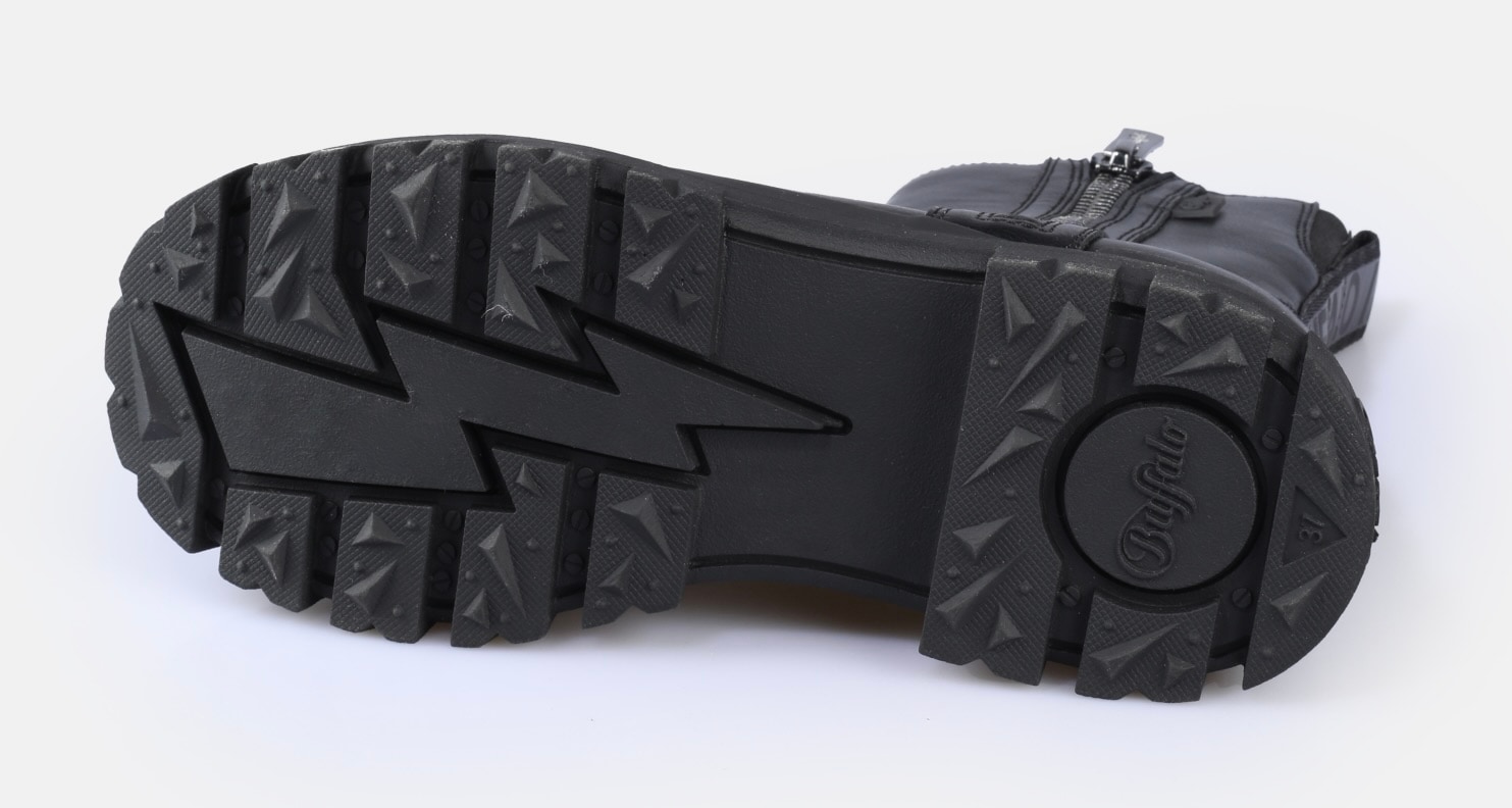 Buffalo Bikerboots »Aspha Bootie Zip«  Plateauboots, Stiefelette mit Memory Foam Innensohle