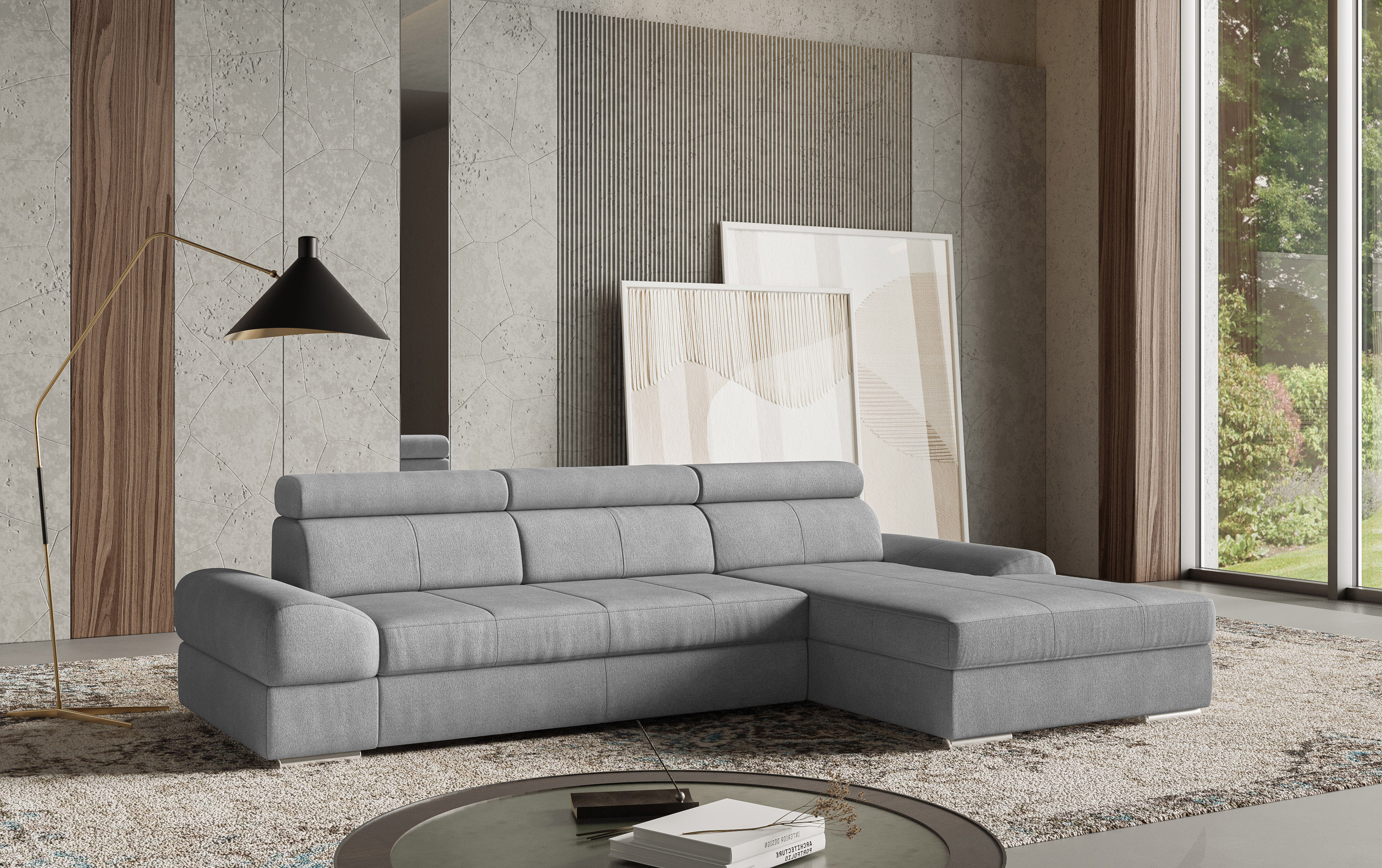 sit&more Ecksofa "Broadway L-Form" inklusive Kopfteilverstellung, wahlweise mit Schlaffunktion
