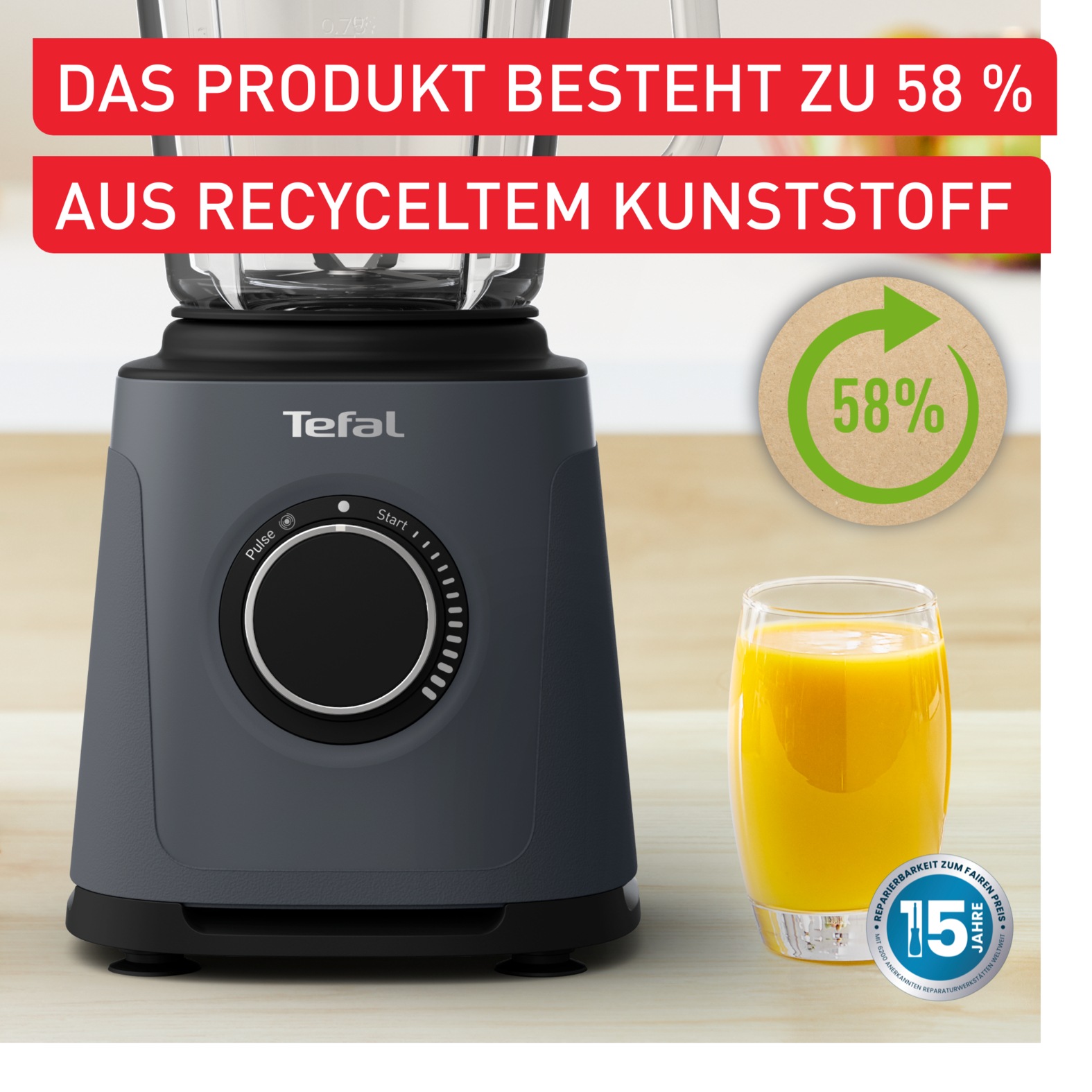 Tefal Standmixer »BL771B PerfectMix Essential«, 1200 W, 2 L Fassungsvermögen, Powelix-Klingen-Technologie