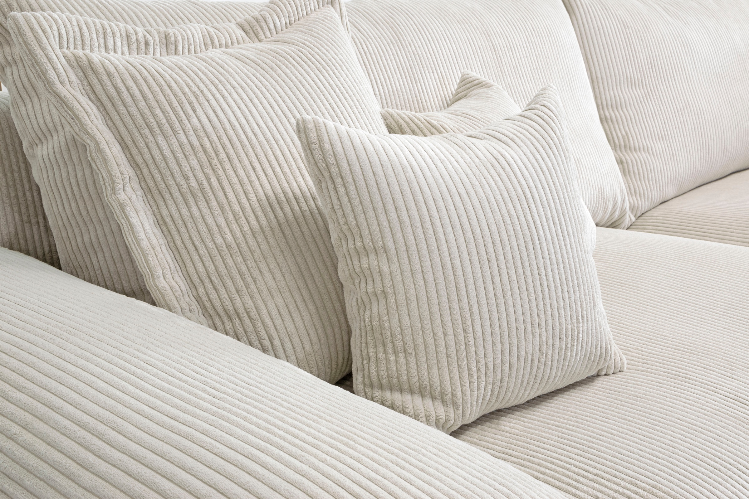 OTTO home »Soft&Cosy XL, B: 246 cm - OTTO. Verlässliche Qualität.« Mega-Sofa, Cord oder Chenille-Struktur, mit Federkern & 4 Zierkissen