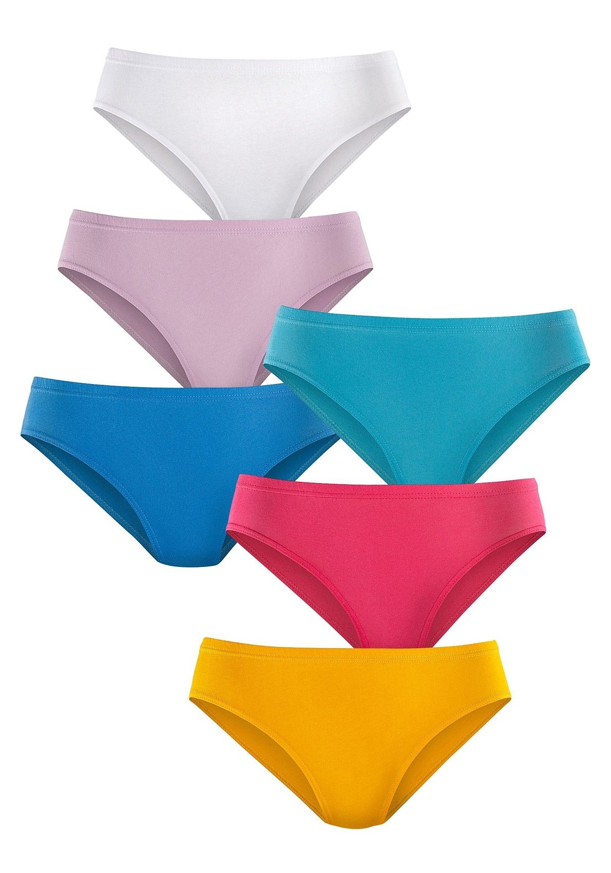 petite fleur Jazz-Pants Slips, (6er-Pack), aus reiner Baumwolle