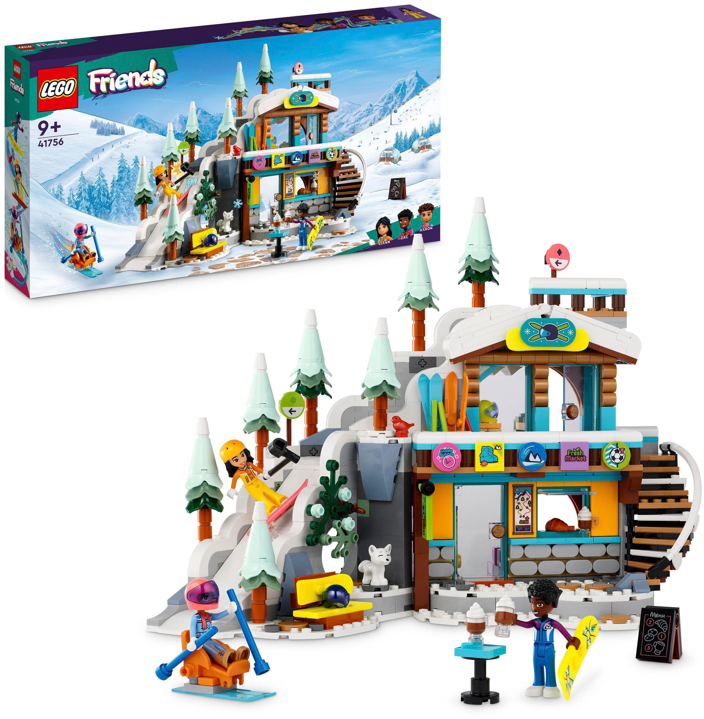 LEGO® Konstruktionsspielsteine »Skipiste und Café (41756), LEGO® Friends«, (980 St.), Made in Europe