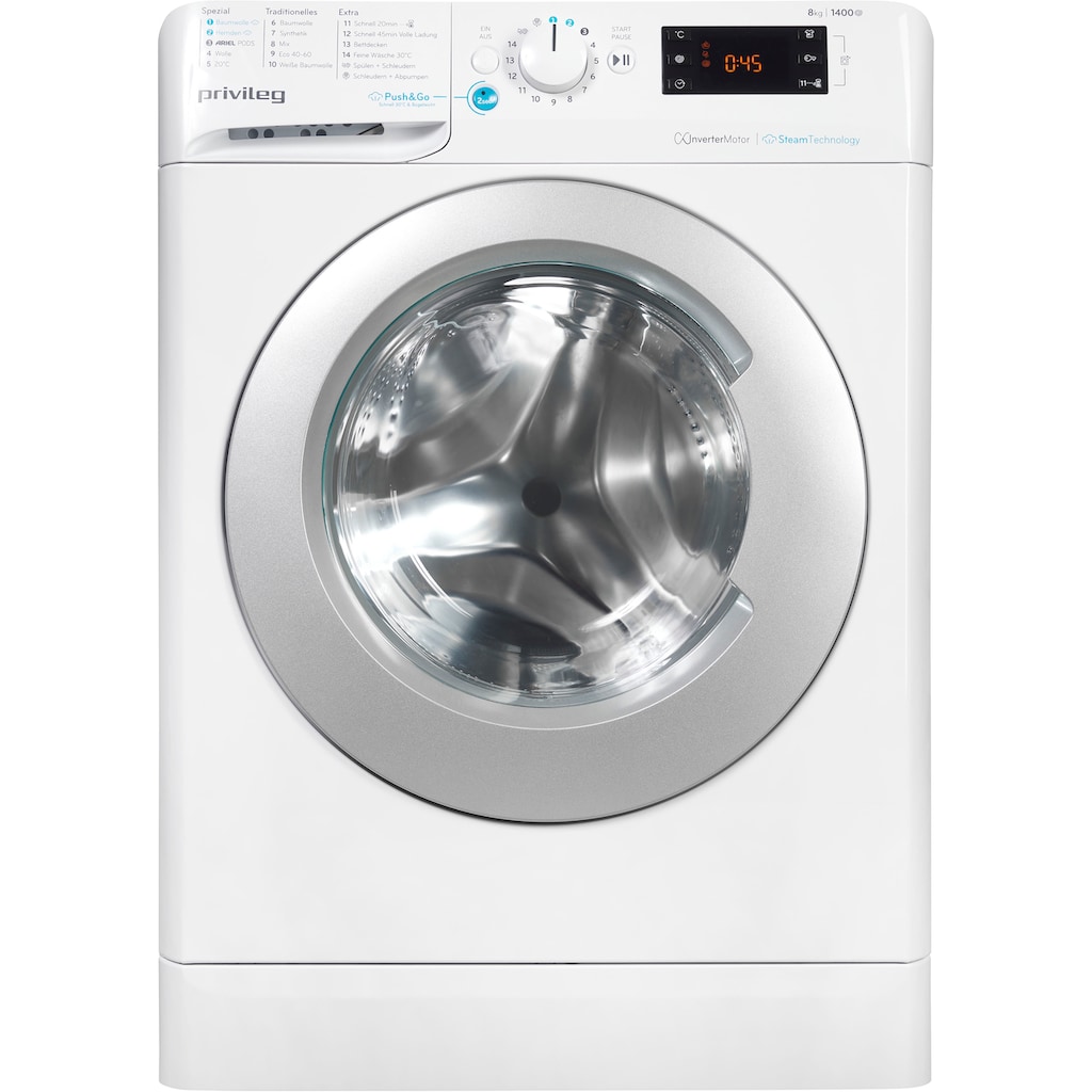 Privileg Waschmaschine »PWFV X 853 N«, PWFV X 853 N, 8 kg, 1400 U/min