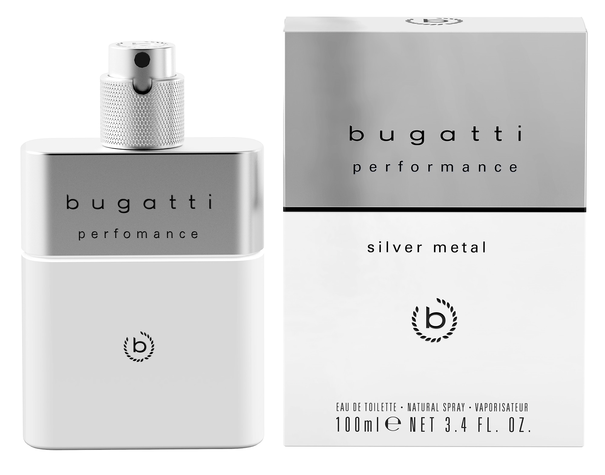 bugatti Eau de Toilette »bugatti performance silver metal for him EdT 100ml«