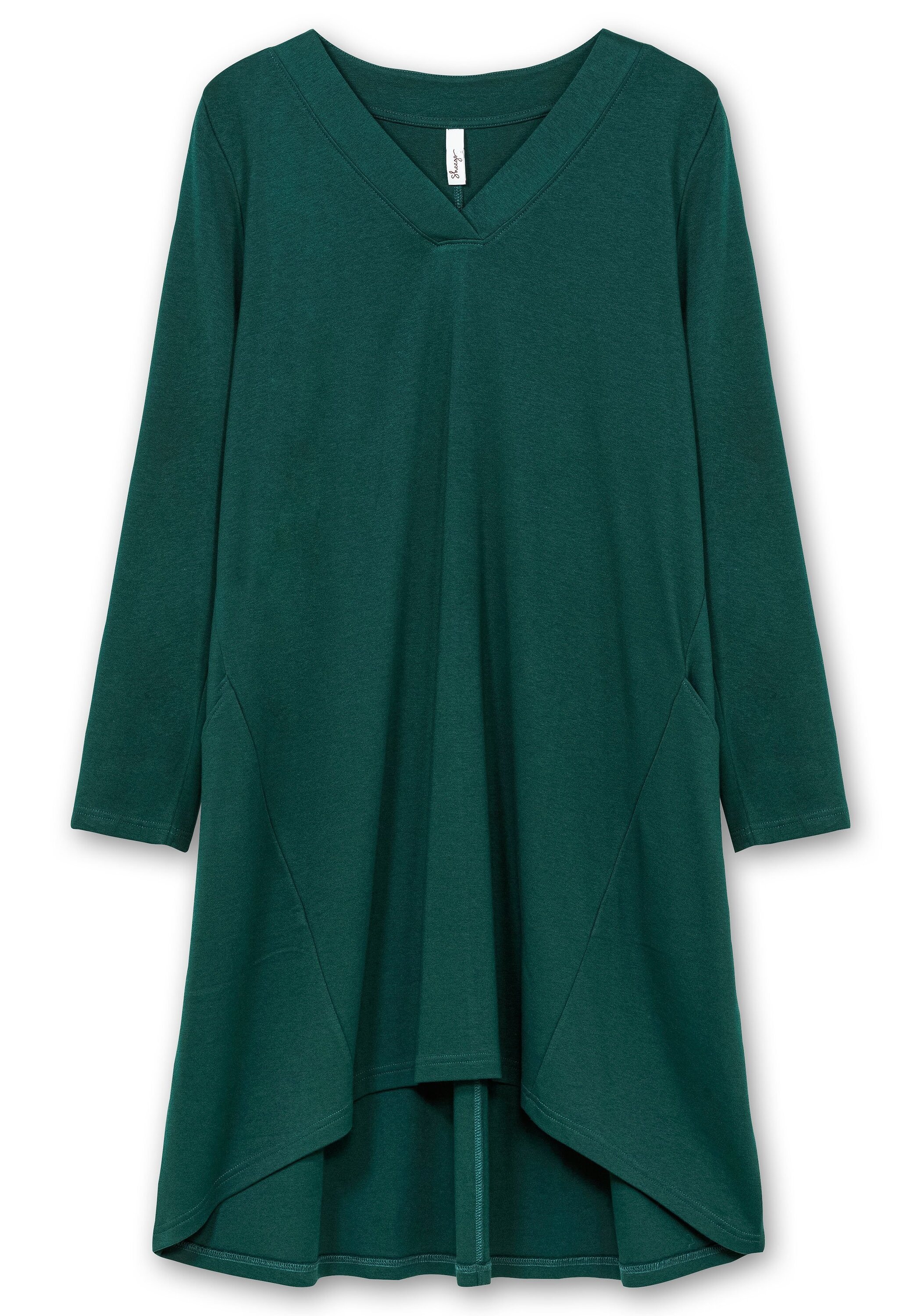 Sheego Sweatkleid »Relax-Kleid in A-Linie und Vokuhila-Schnitt«