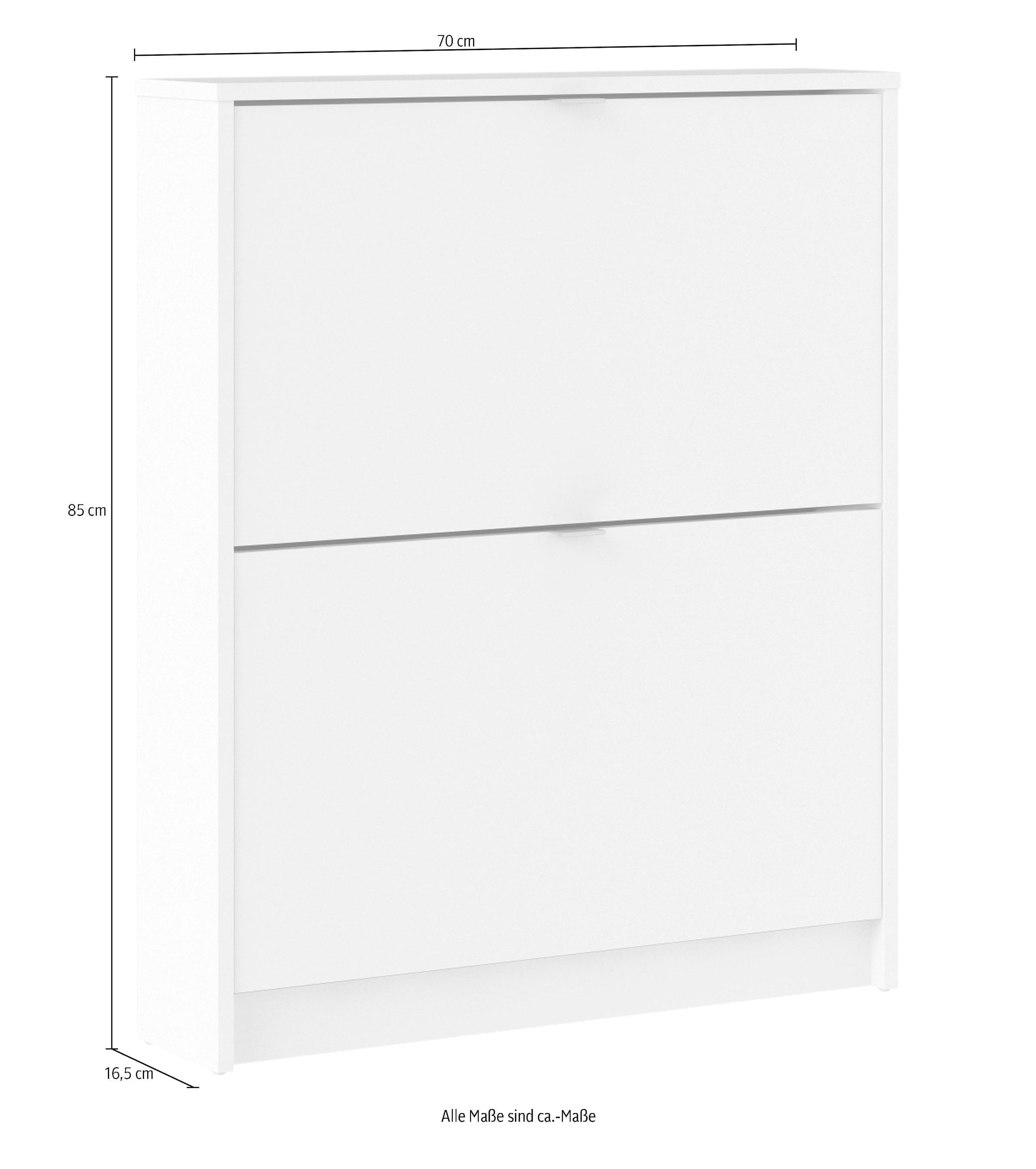 INOSIGN Schuhschrank »Shoes Schuhaufbewahrung, Schuhkommode, Schuhregal,« mit zwei Klappen, 1 Boden, Höhe 85 cm, ca. 6 Paar Schuhe